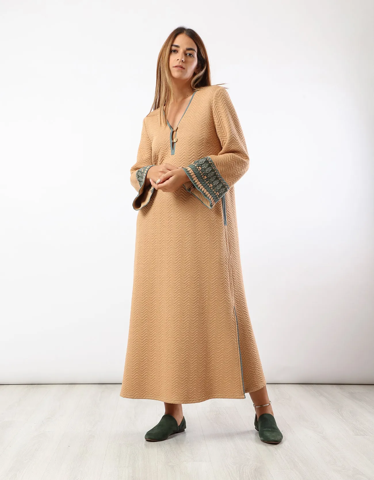 Quilted zigzag dress