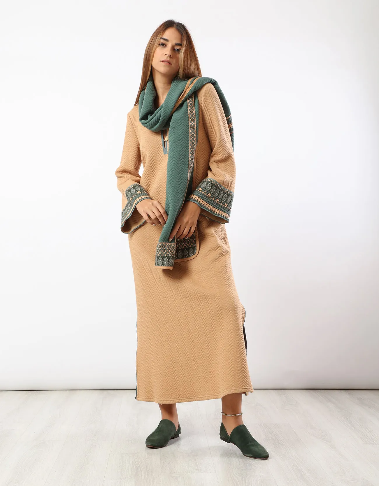 Quilted zigzag dress