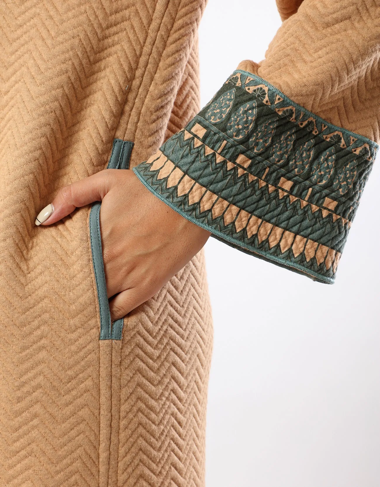 Quilted zigzag dress