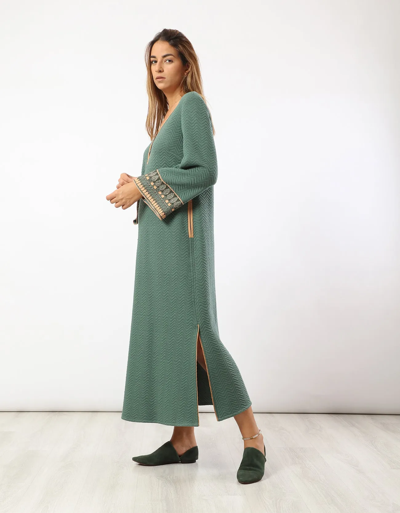 Quilted zigzag dress