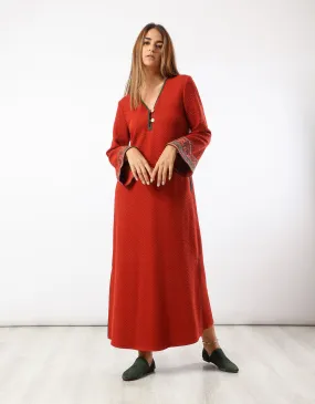Quilted zigzag dress