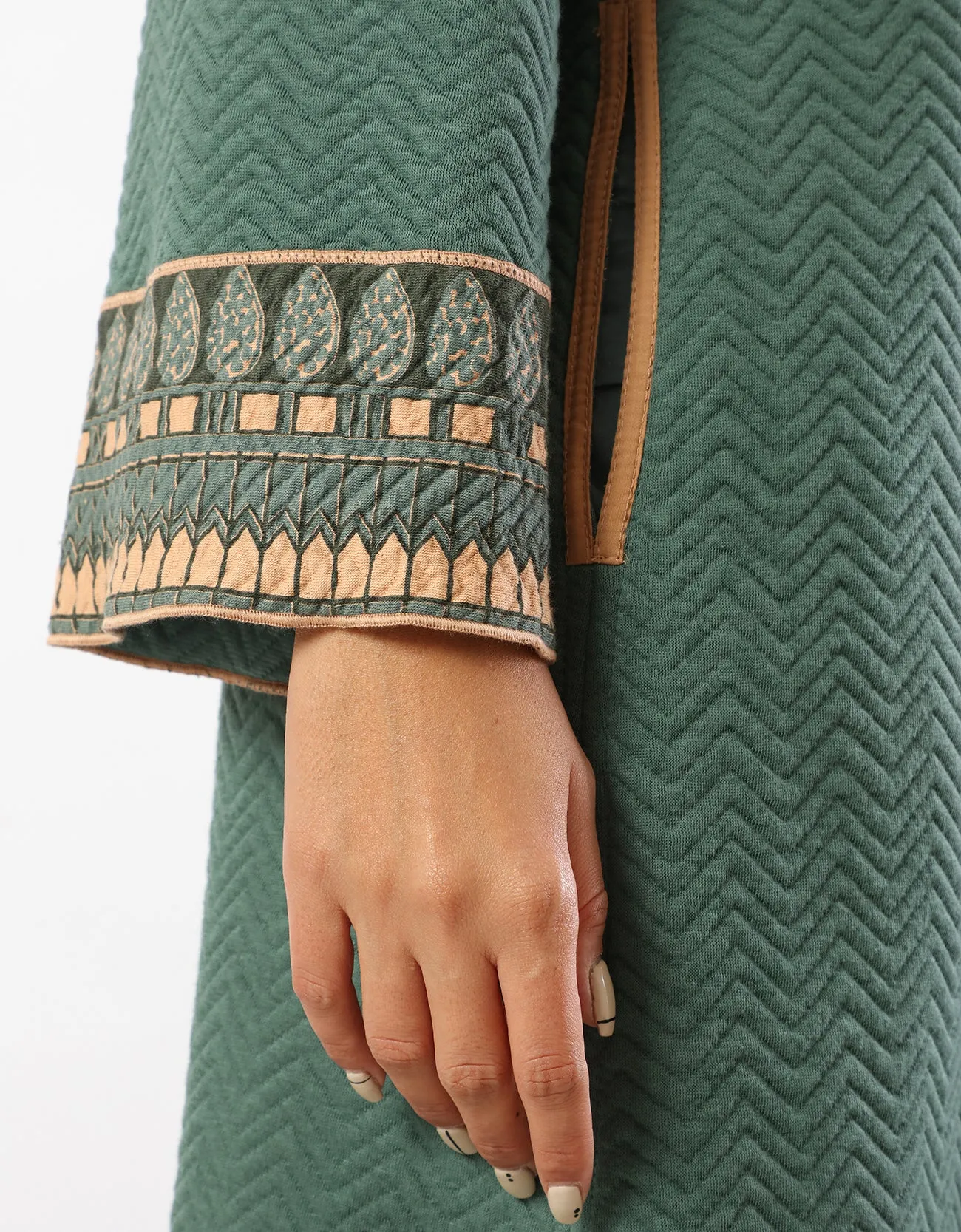 Quilted zigzag dress