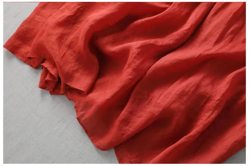 Ramie Cotton Dress Summer Dresses