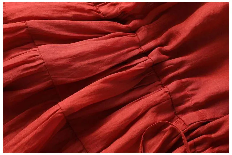 Ramie Cotton Dress Summer Dresses