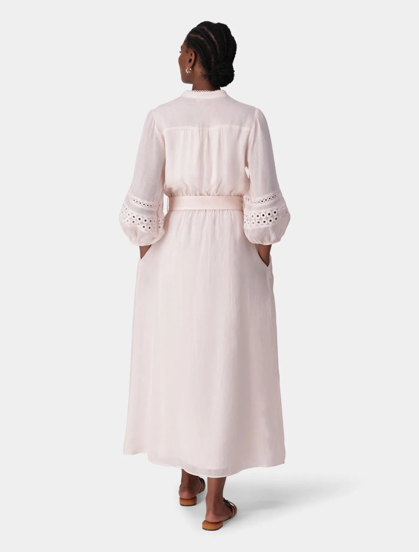 Rebecca Belted Trim Midi Dress