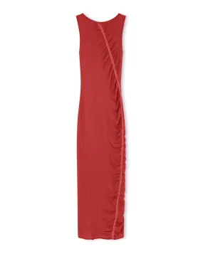 Red Contrast Knit Dress