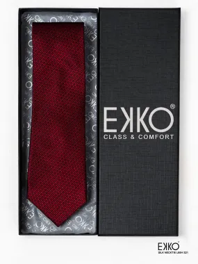 Red Dobby 100% Silk Tie