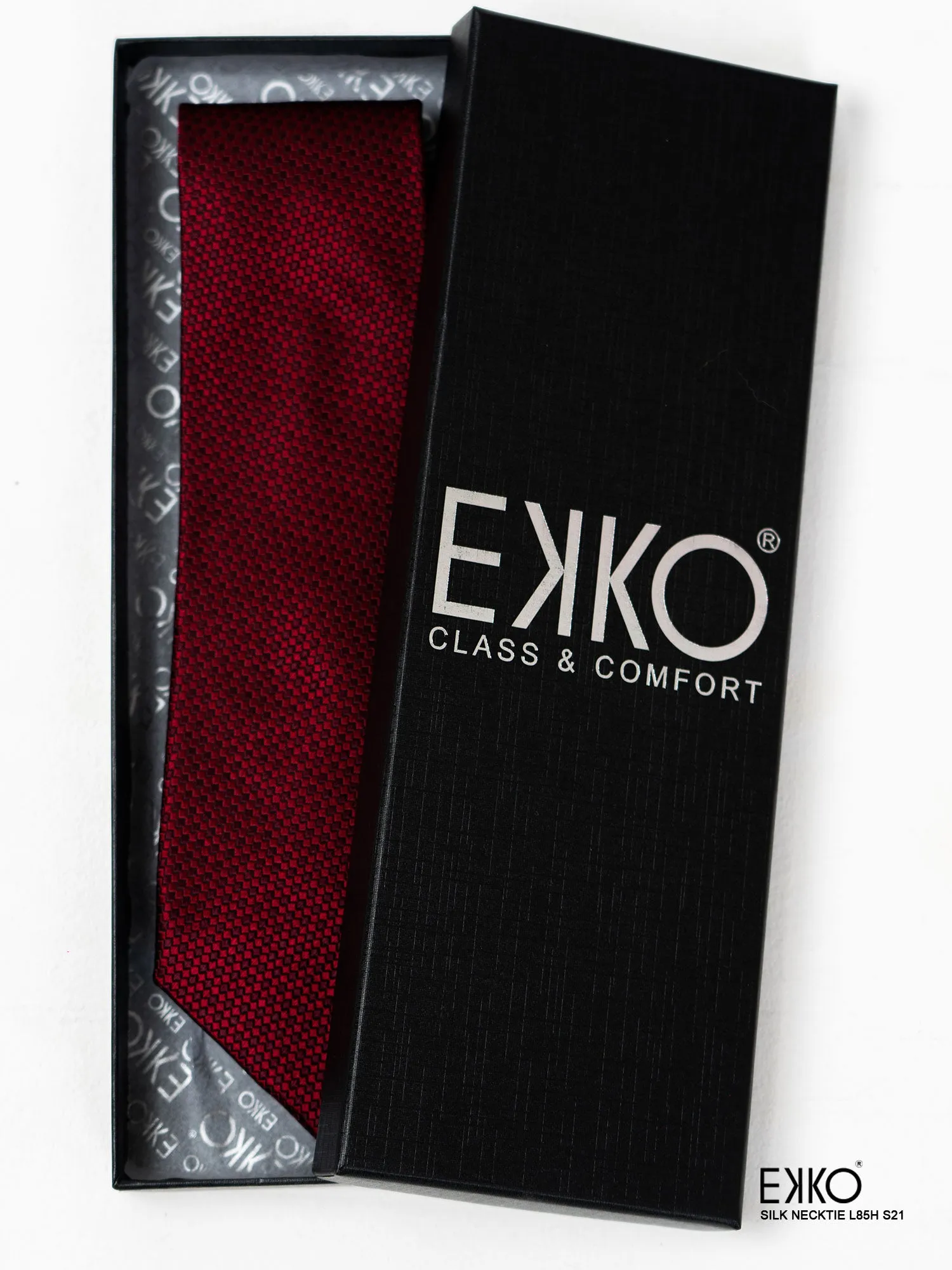 Red Dobby 100% Silk Tie