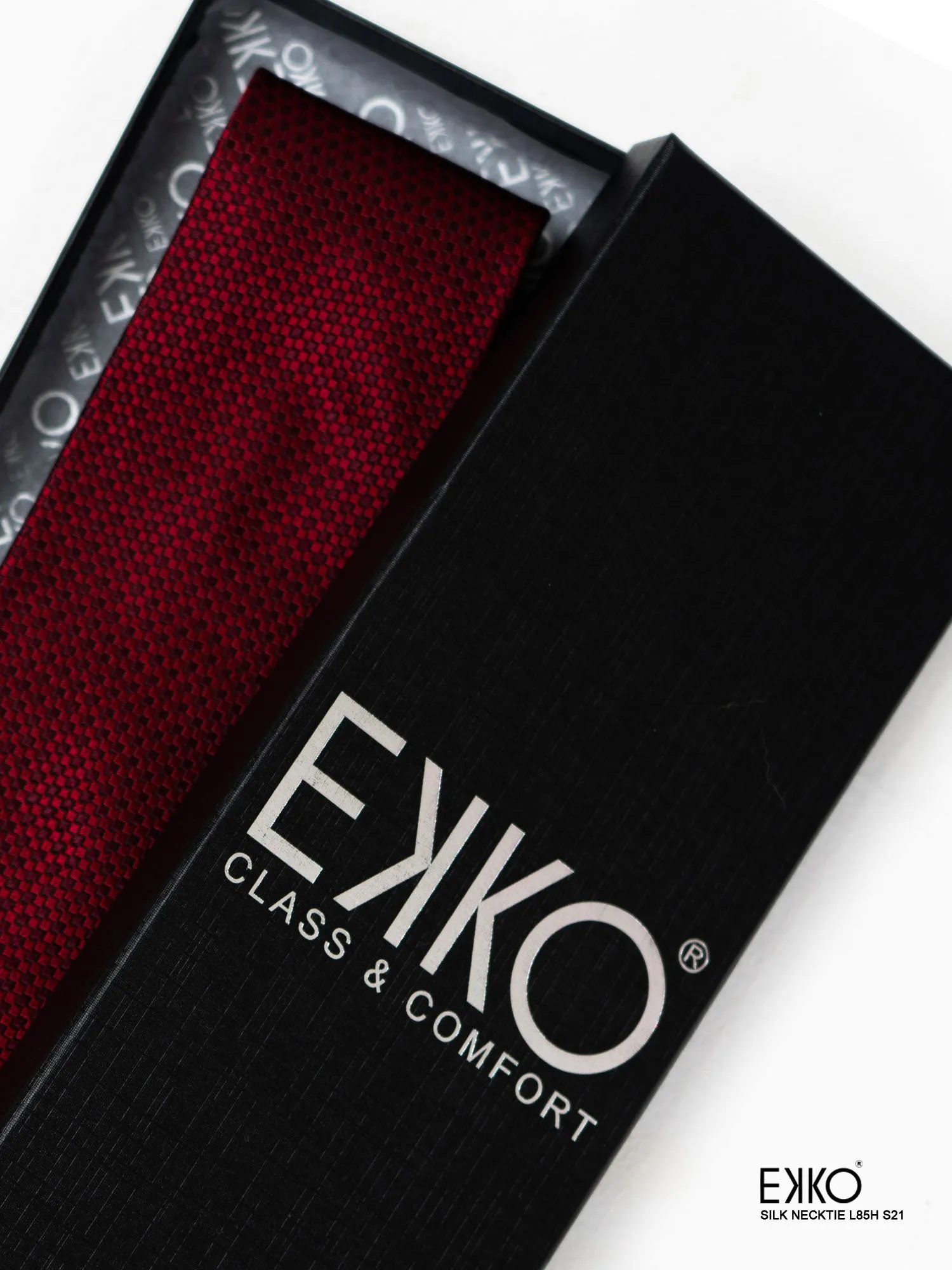 Red Dobby 100% Silk Tie