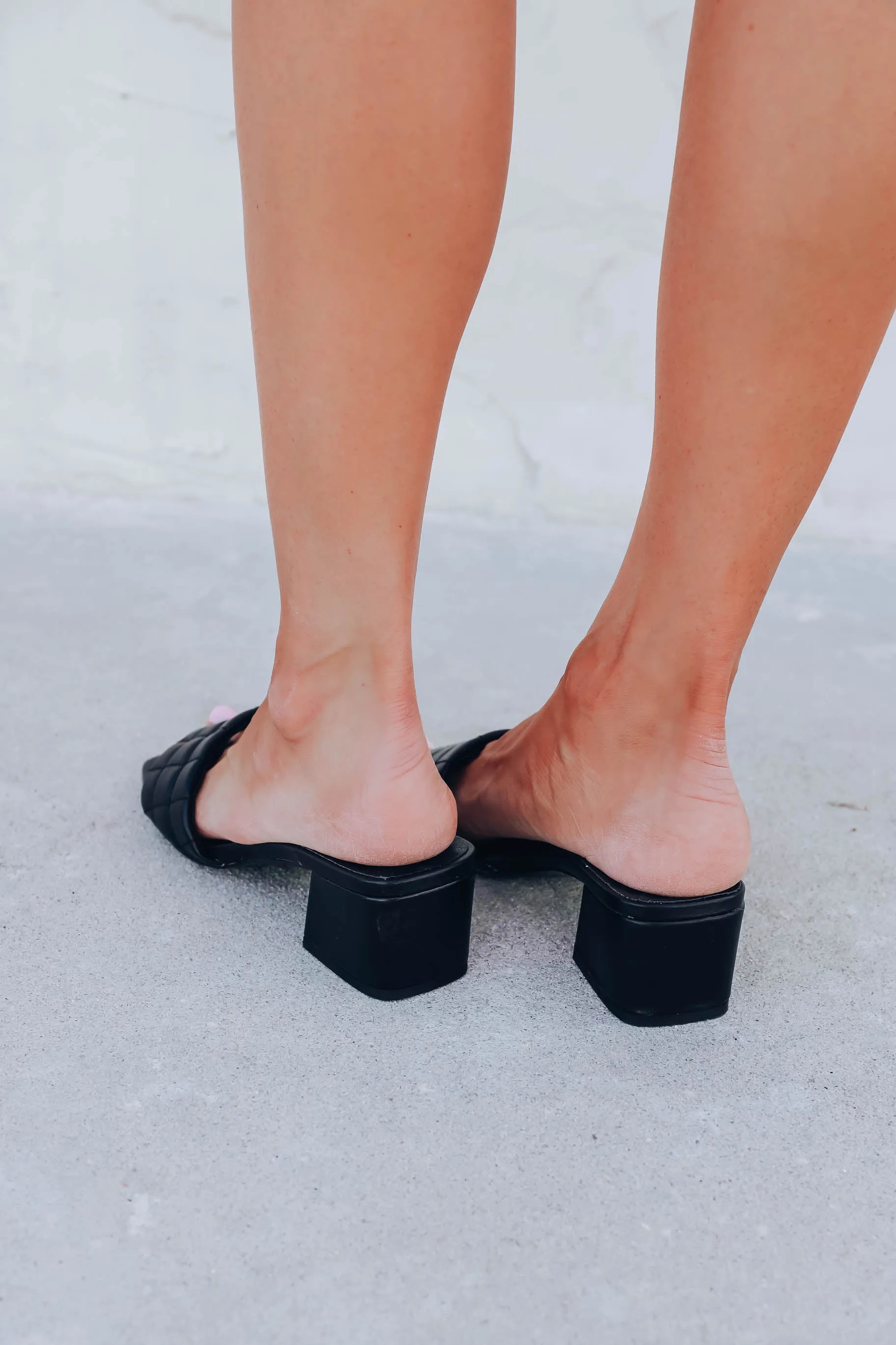 Retro Squared Toe Slides - Black