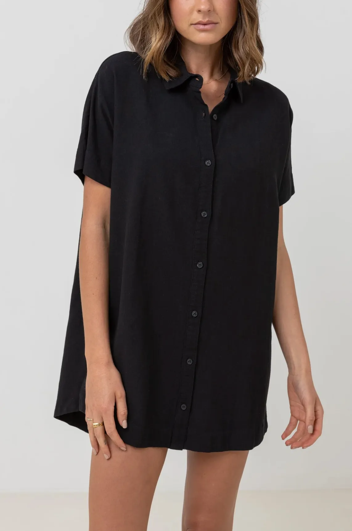 Rhythm-Classic Shirt Dress