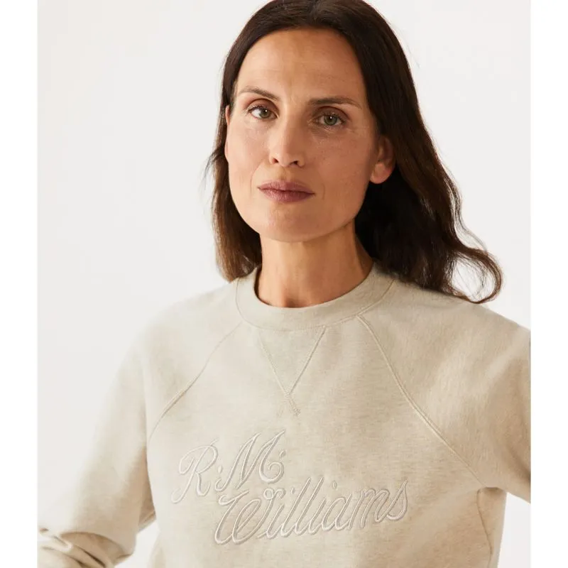 R.M.Williams Script Ladies Crew Neck Sweater - Sand