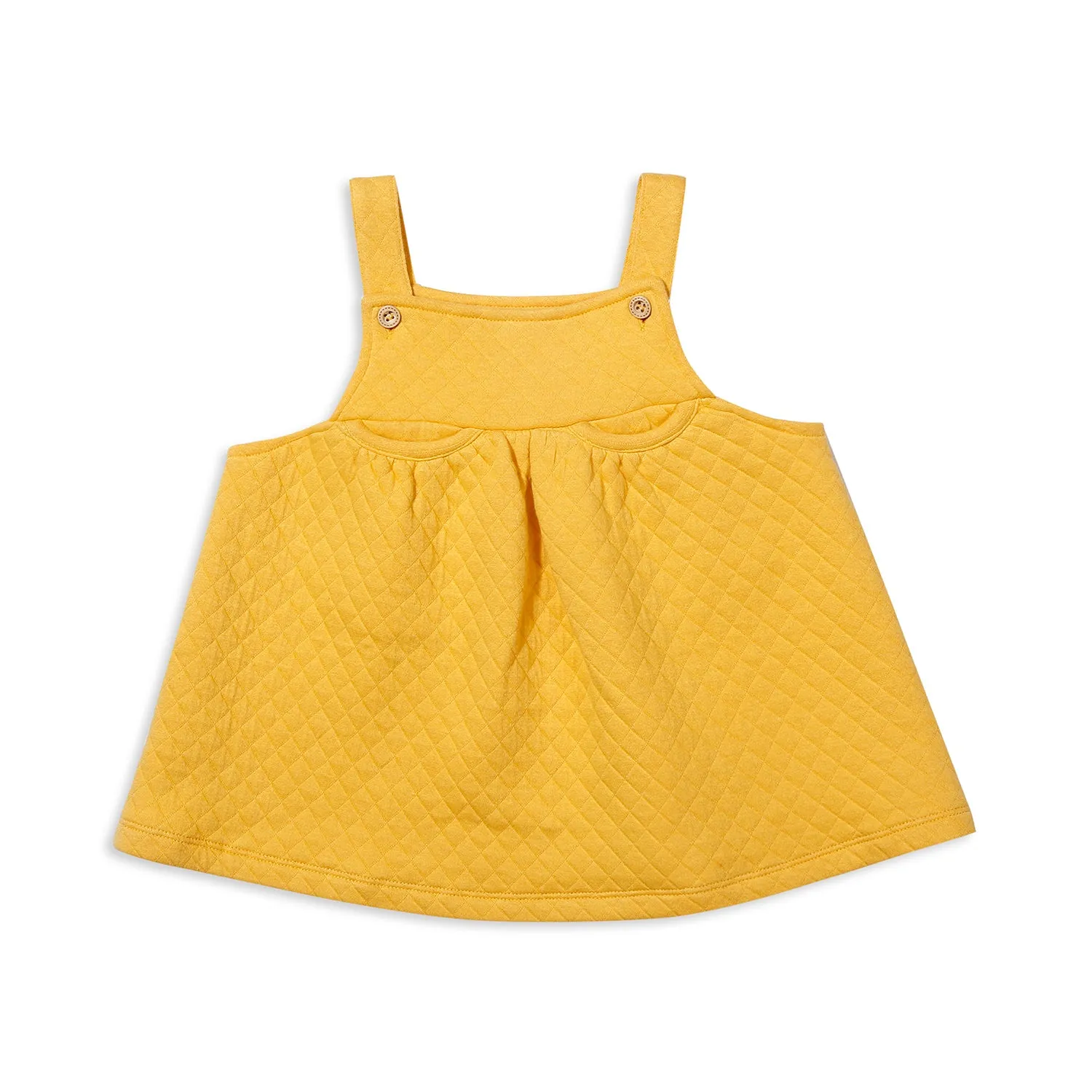 Ruffles Tee And Quilted Dungaree Dress
