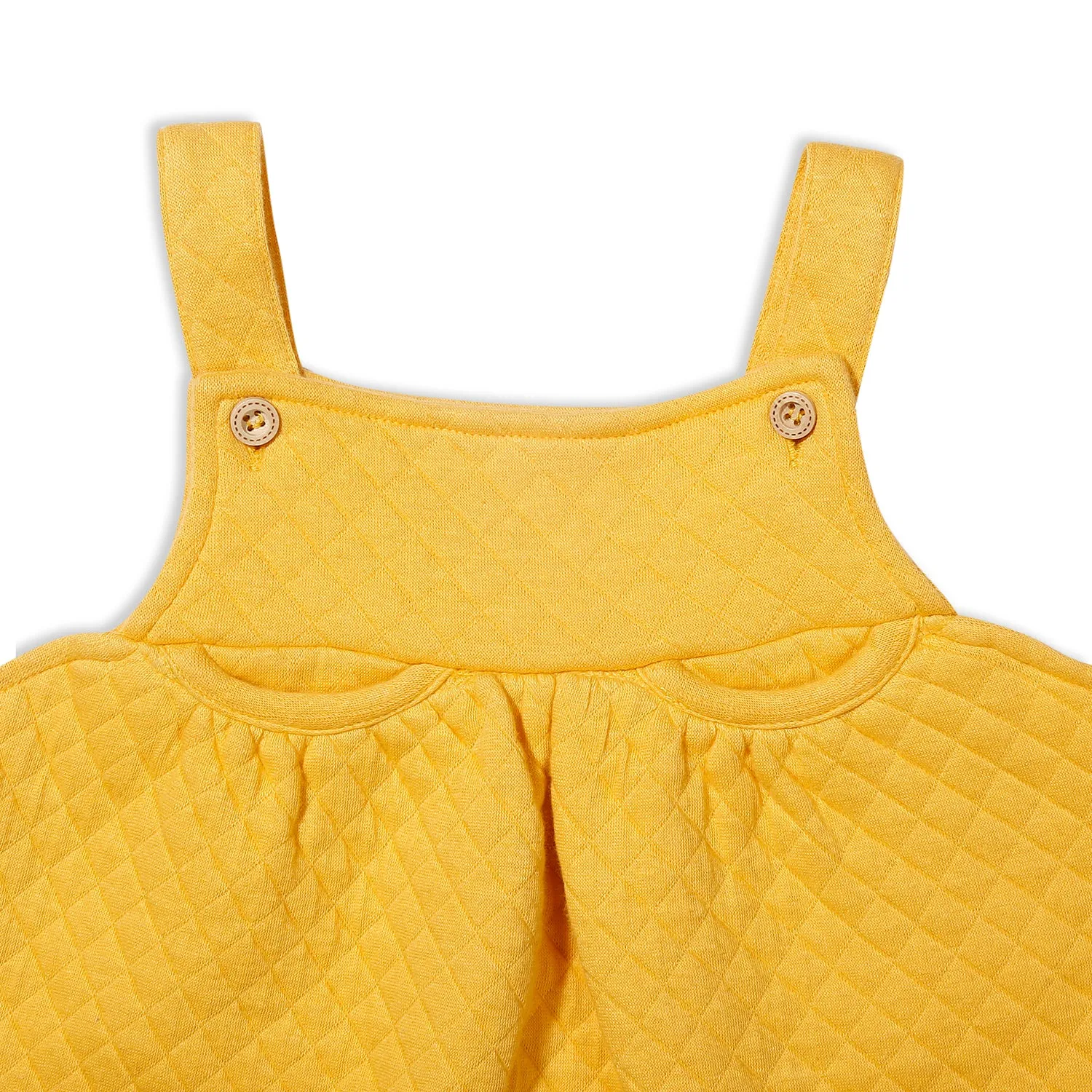 Ruffles Tee And Quilted Dungaree Dress