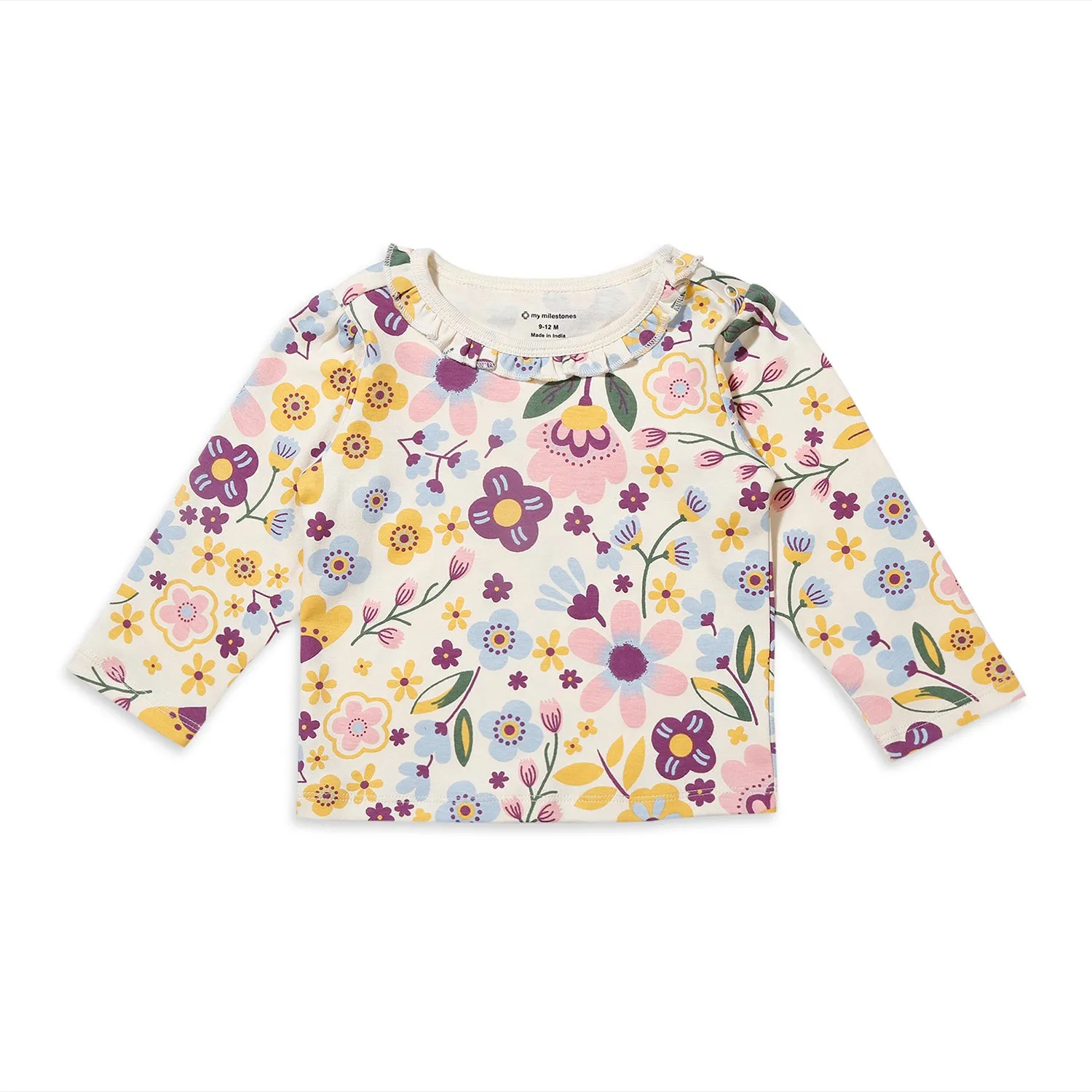 Ruffles Tee And Quilted Dungaree Dress