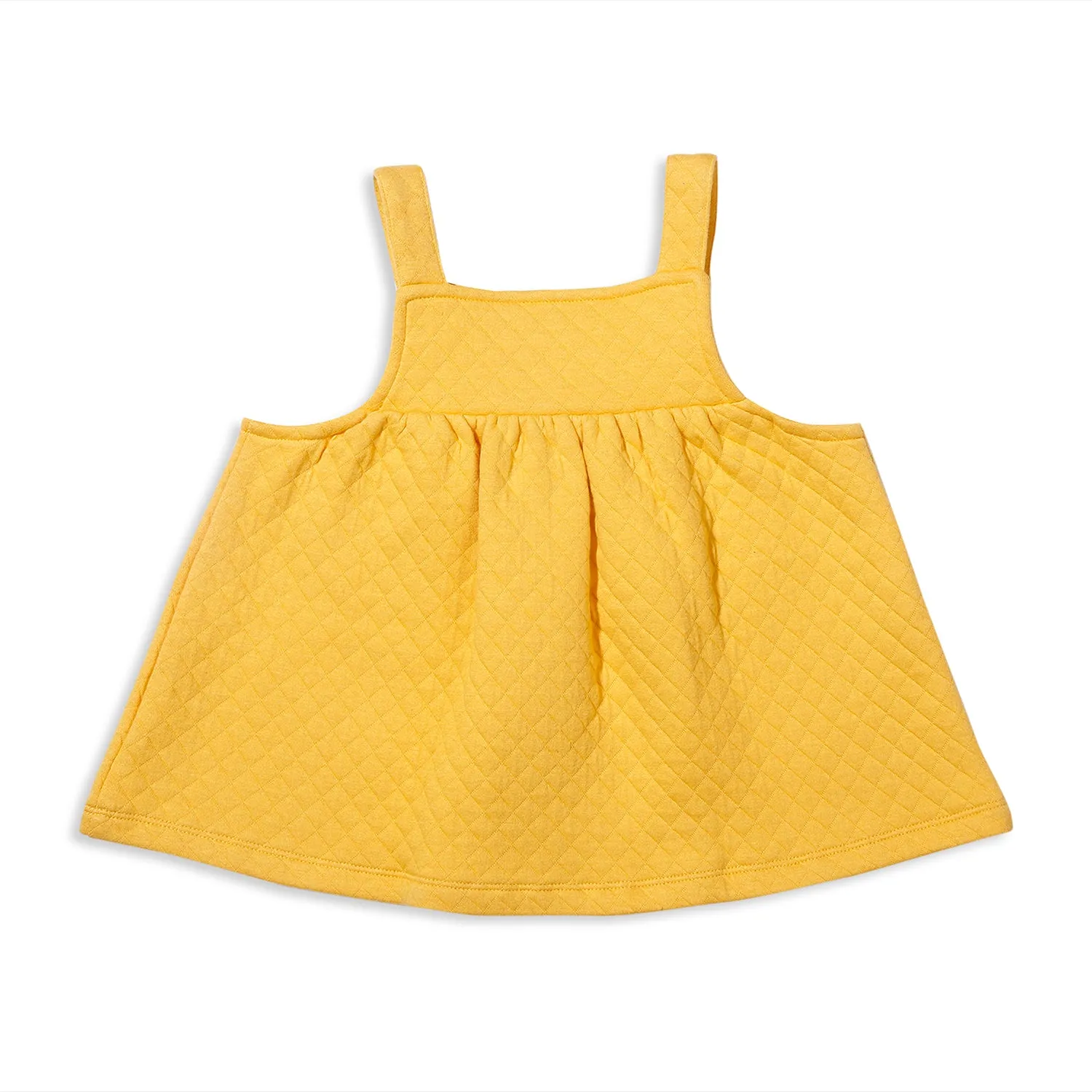Ruffles Tee And Quilted Dungaree Dress