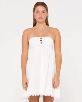 Rusty Capri Lace Front Mini Dress