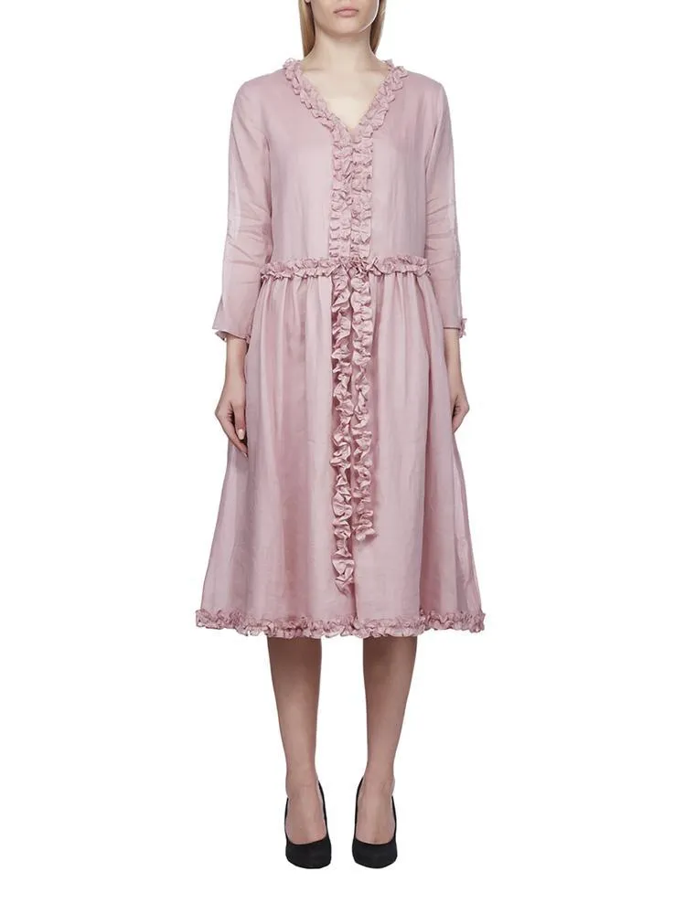 'S Max Mara Alcuno Ruffle Trim Dress