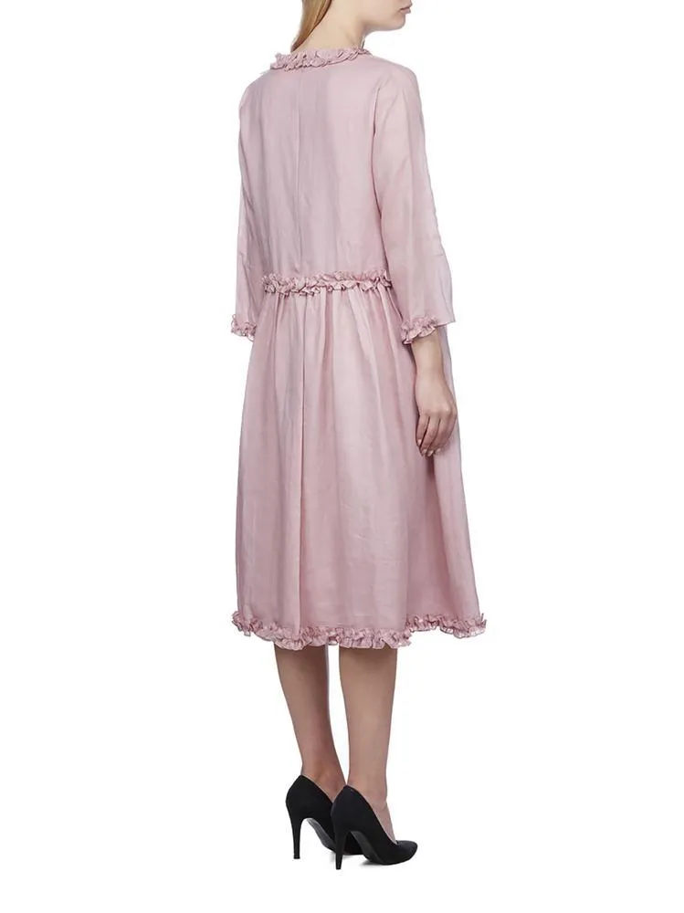 'S Max Mara Alcuno Ruffle Trim Dress