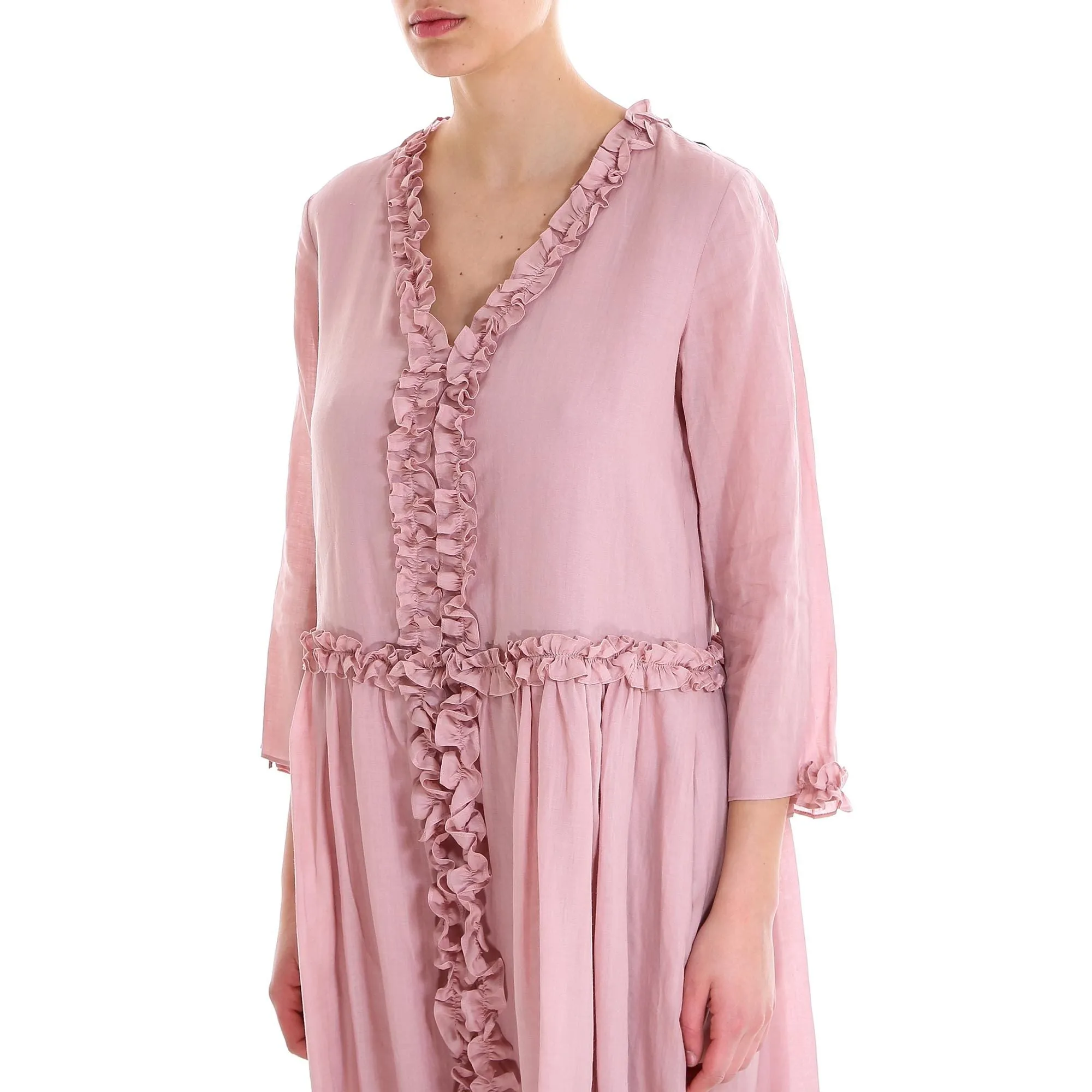 'S Max Mara Ruffle Trim Dress