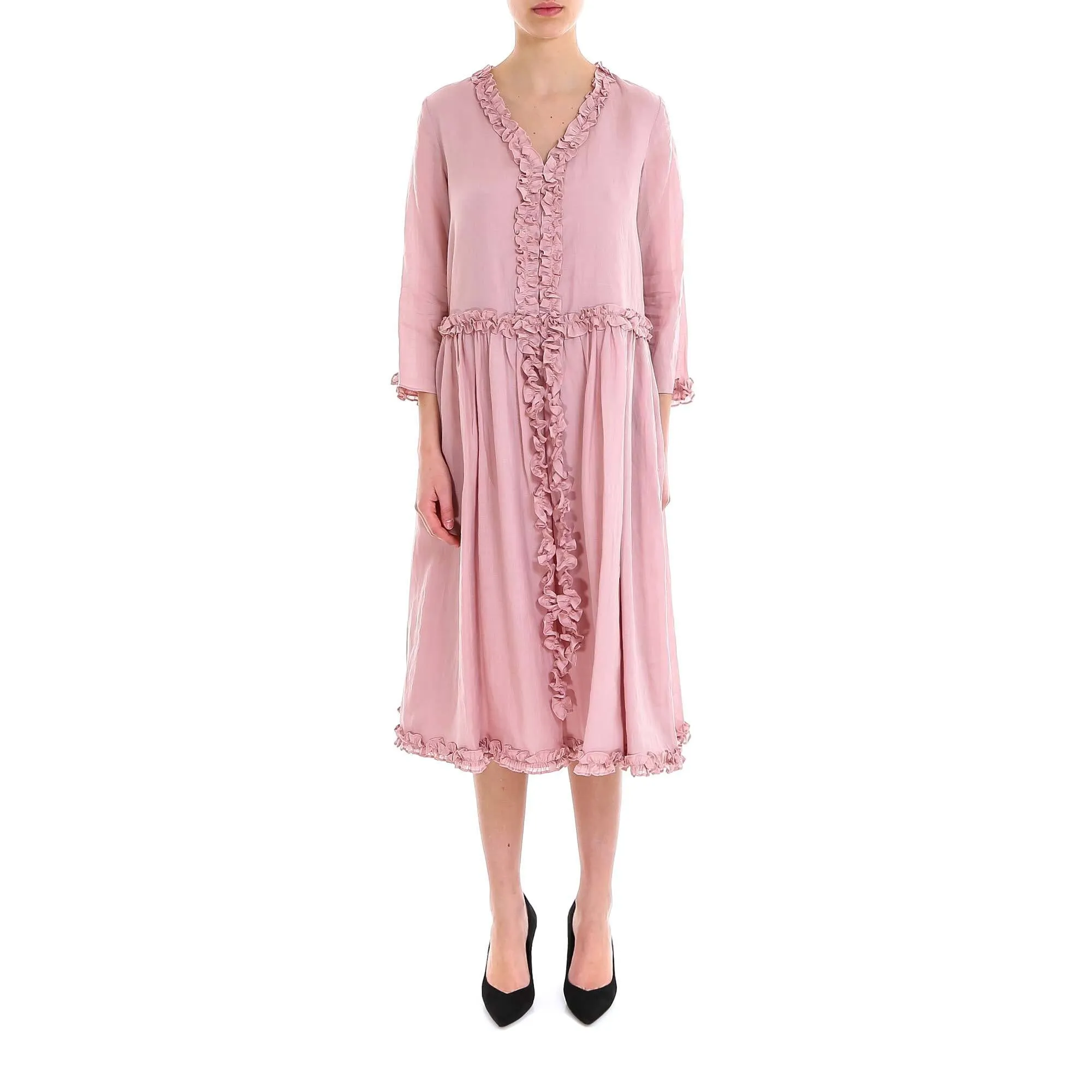 'S Max Mara Ruffle Trim Dress