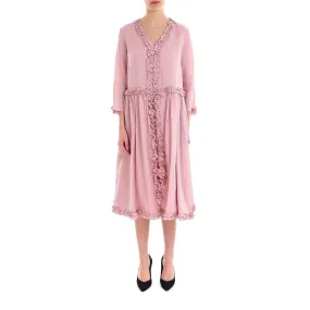 'S Max Mara Ruffle Trim Dress