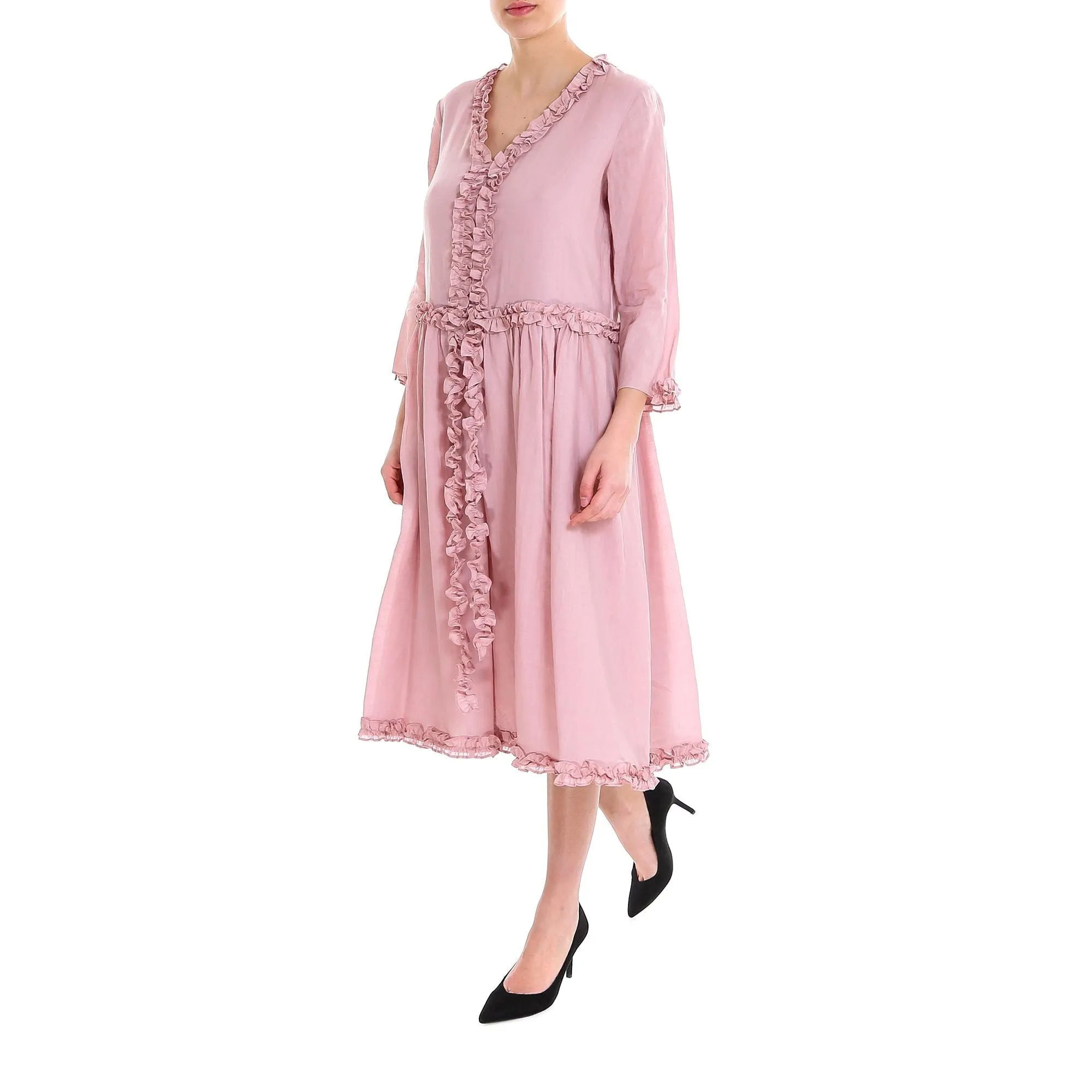 'S Max Mara Ruffle Trim Dress