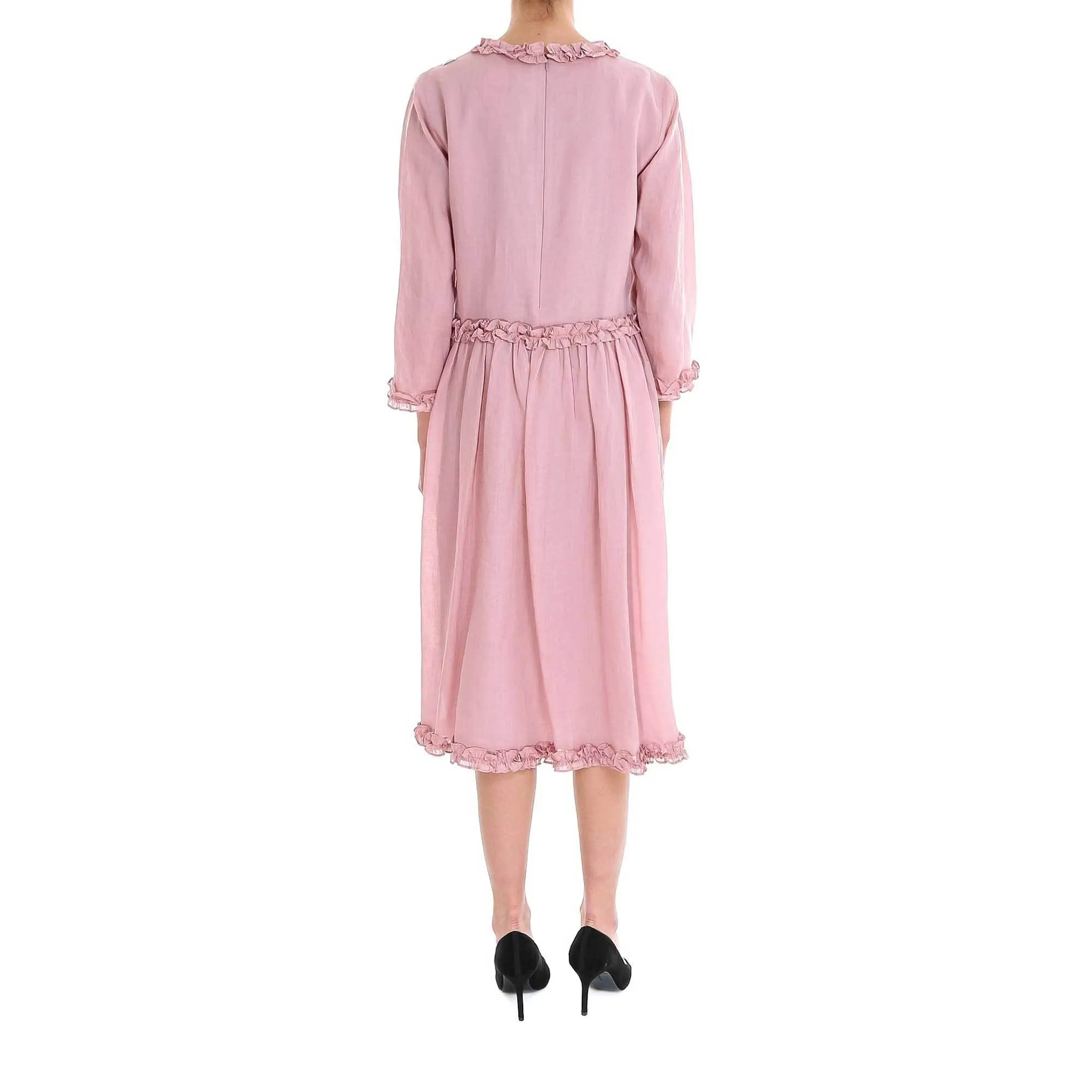 'S Max Mara Ruffle Trim Dress