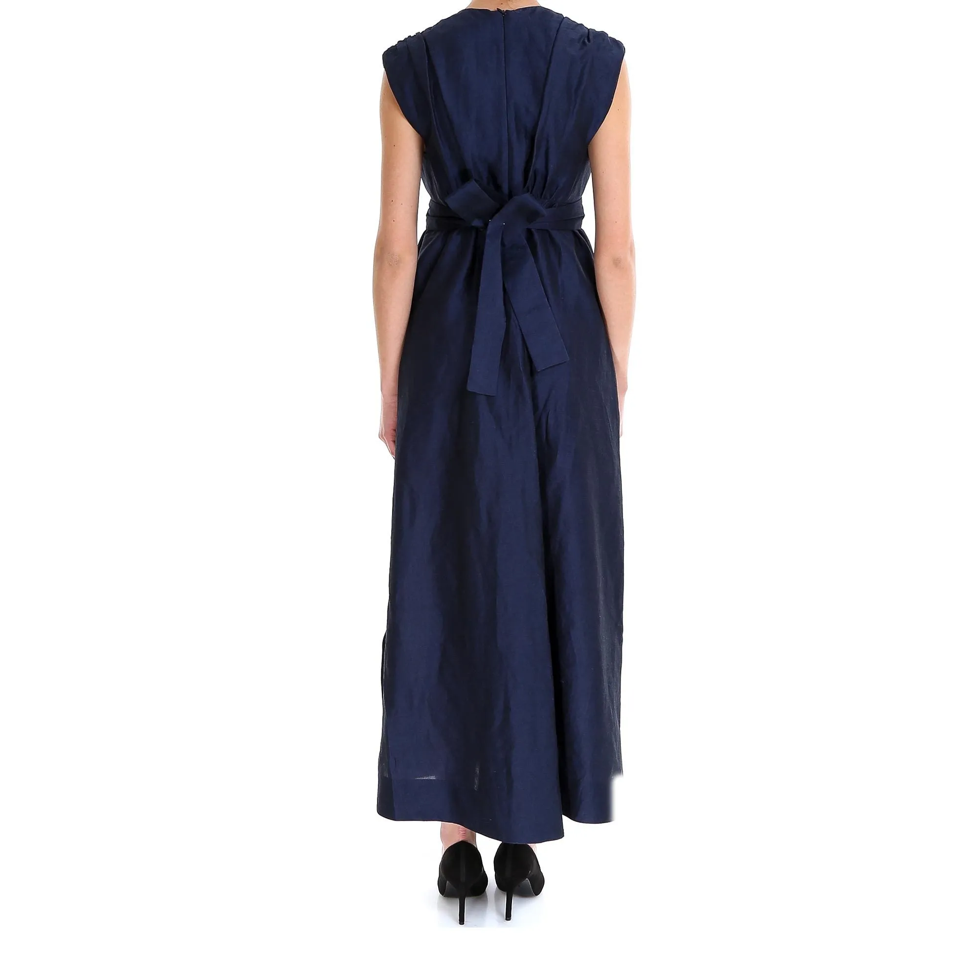 'S Max Mara Sleeveless Tie Waist Dress