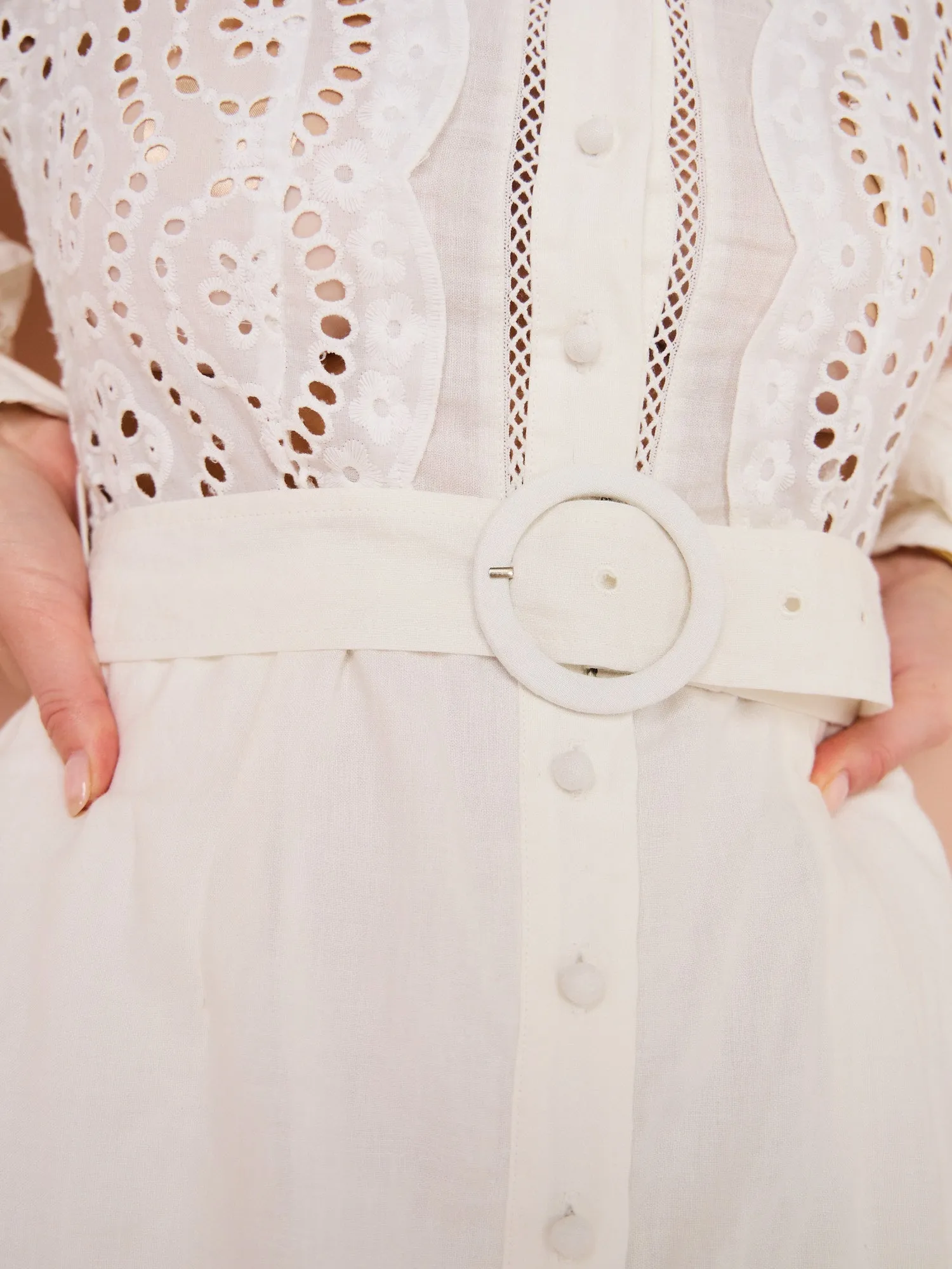 Saint Armont Lara Maxi Shirt Dress in Ivory