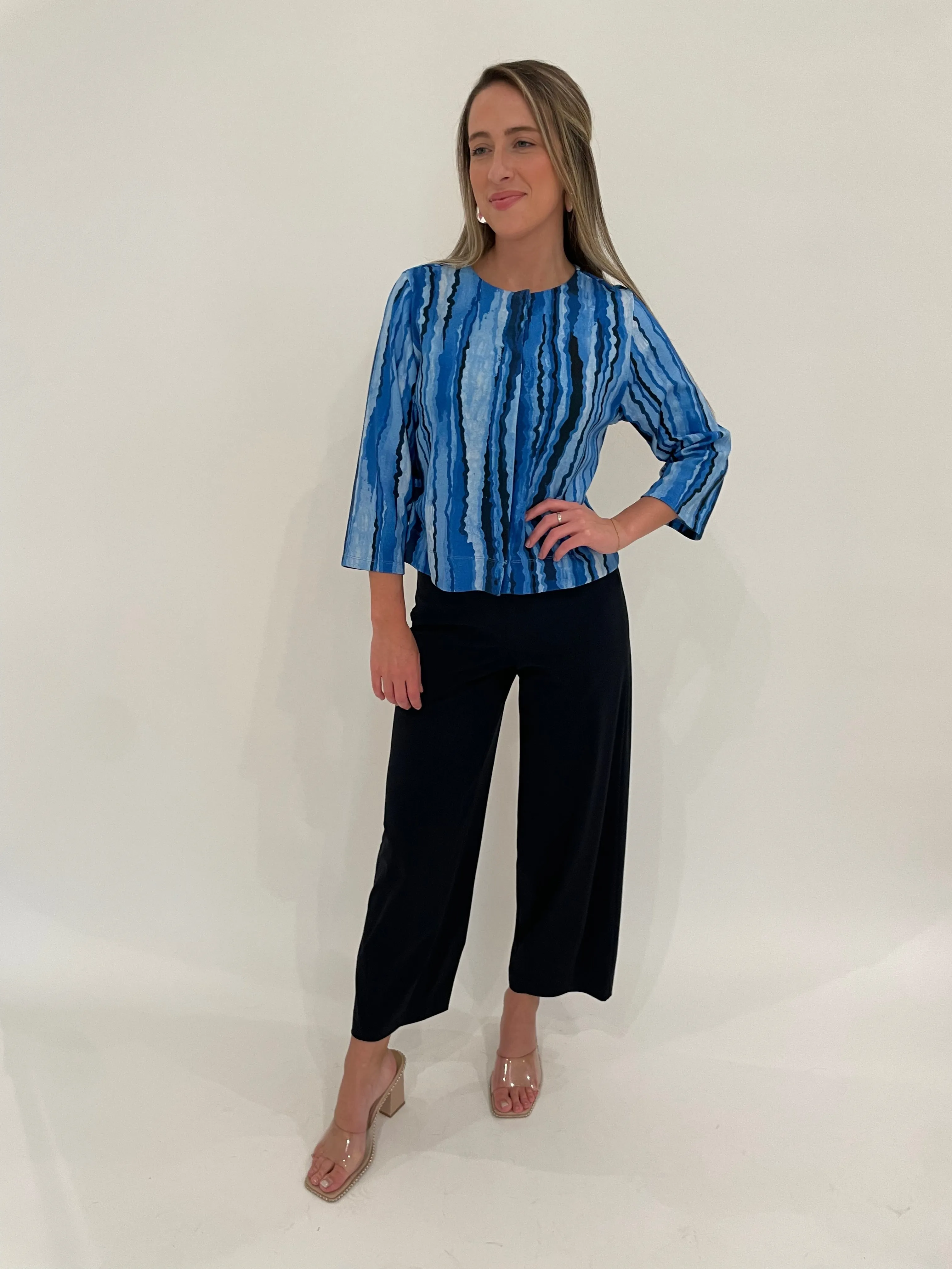 Sally 7/8 High Tech Jersey Pants - Marine