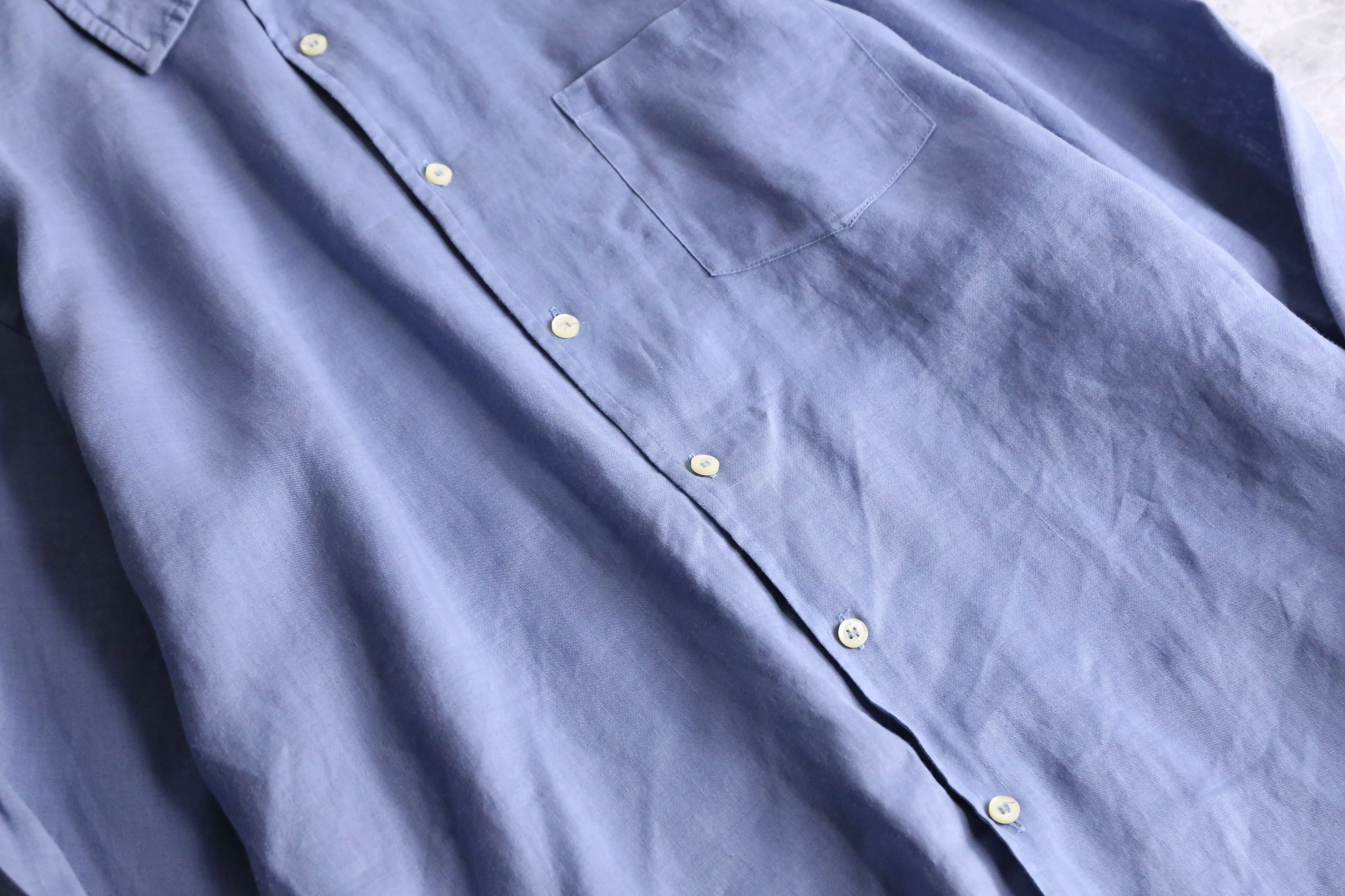 sax blue ramie dress shirts
