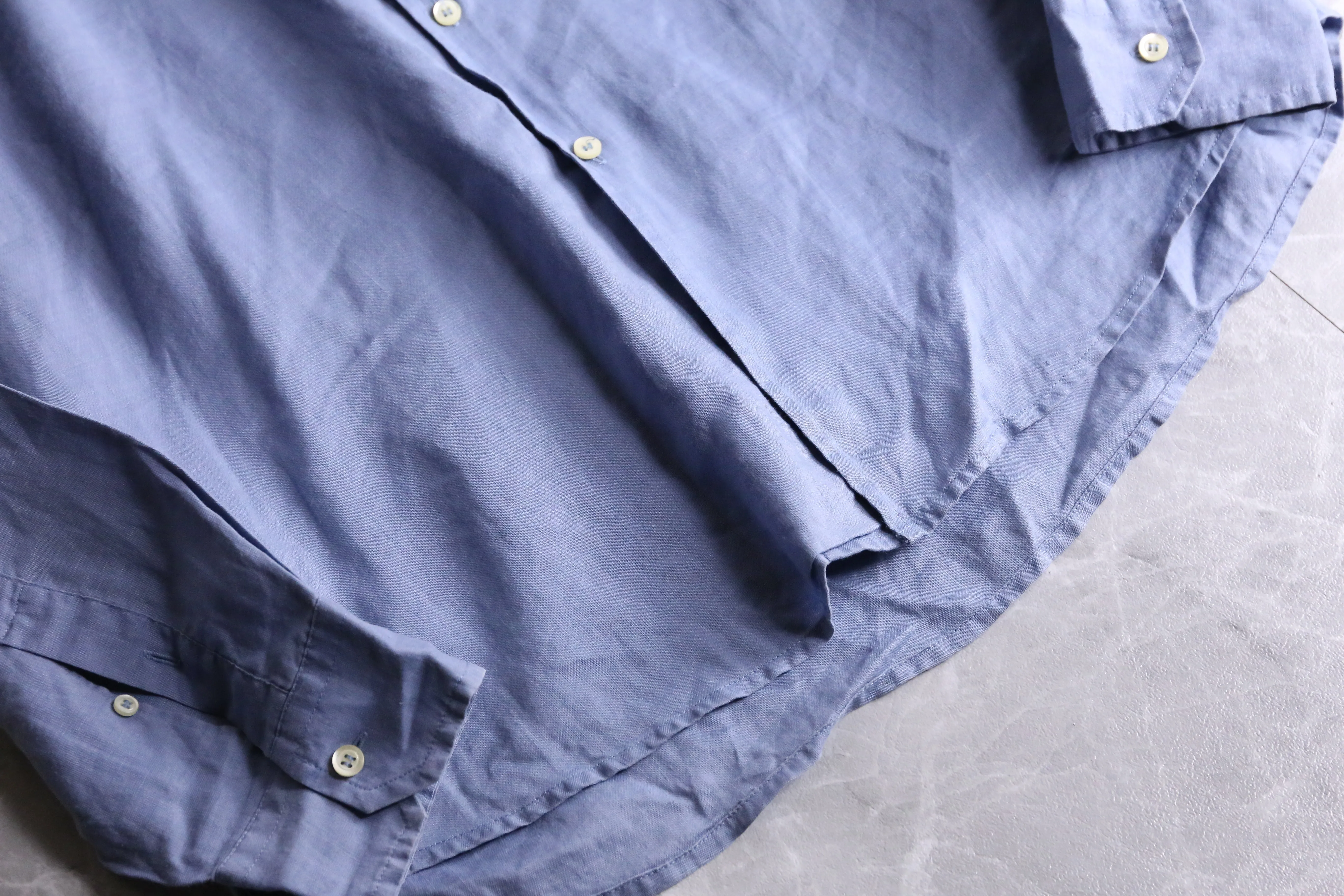 sax blue ramie dress shirts