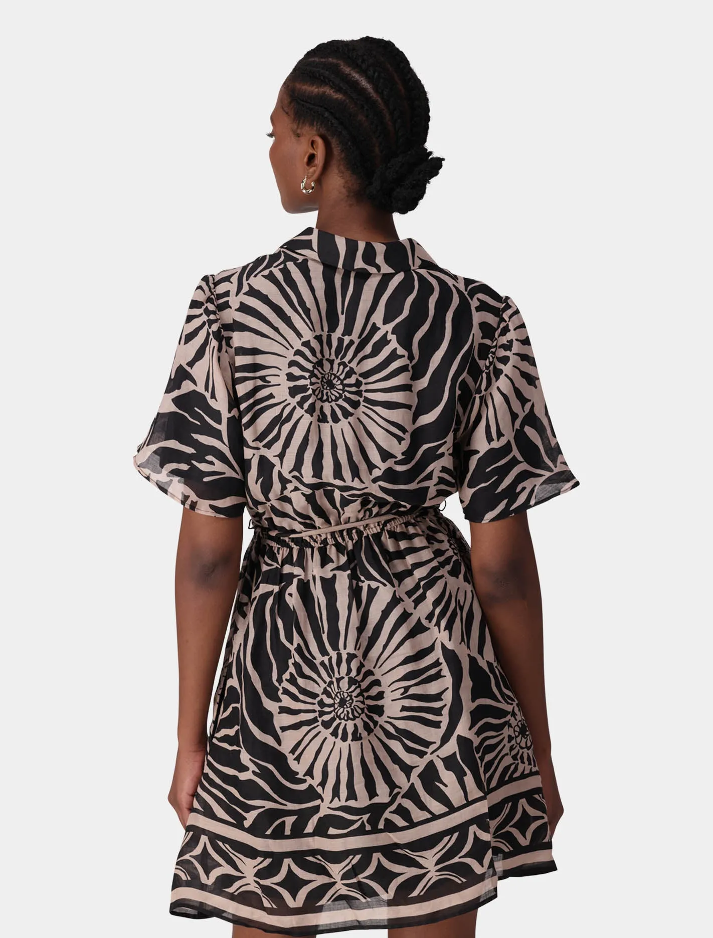 Selma Puff Sleeve Shirt Mini Dress