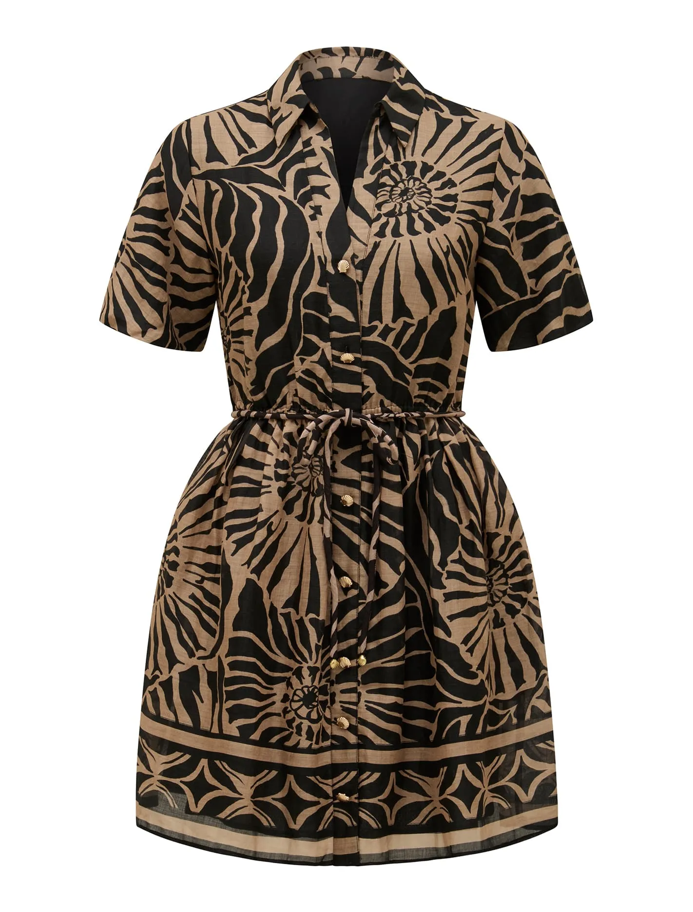 Selma Puff Sleeve Shirt Mini Dress
