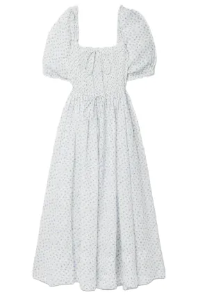 Siena Shirred Floral-print Ramie Maxi Dress