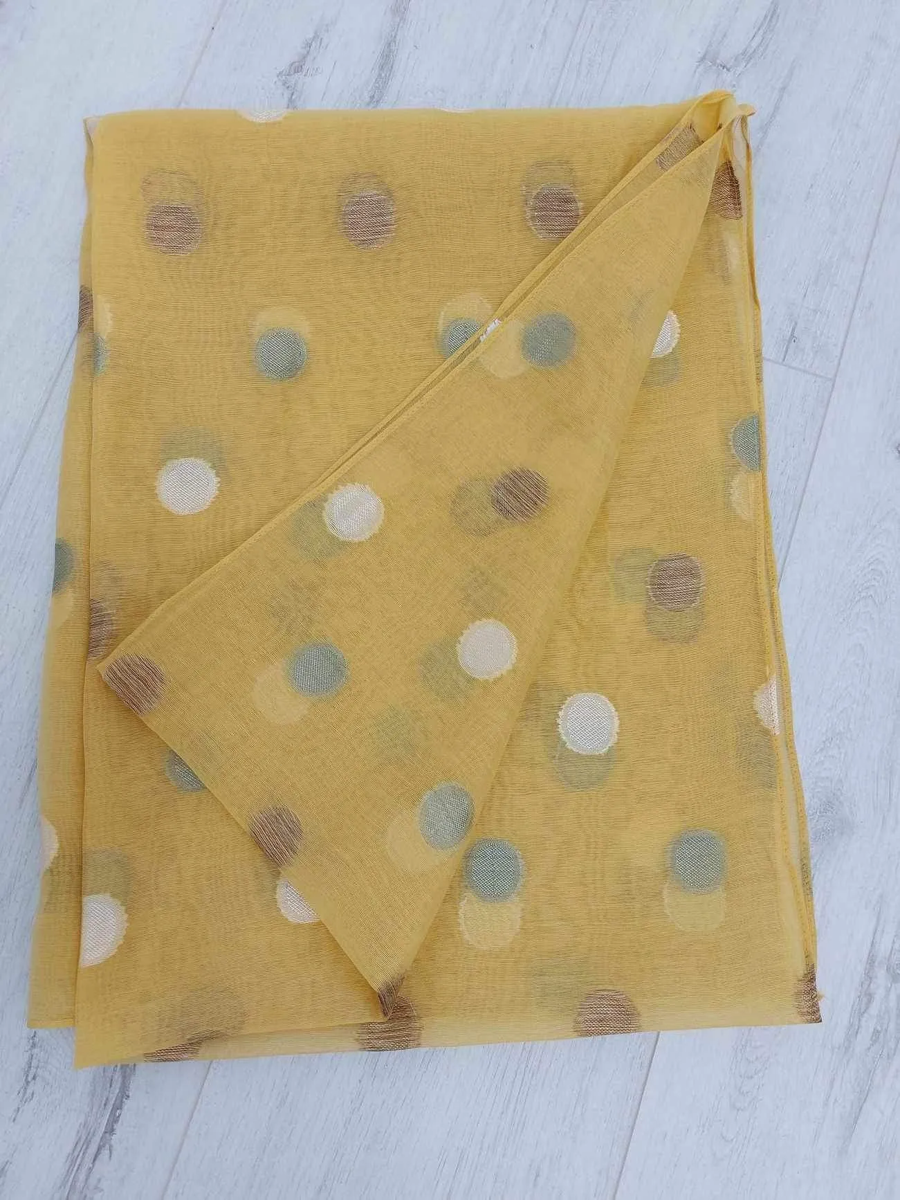 Silk Semi Sheer Polka Dot Scarf - choose your colour