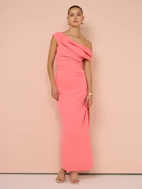 Sofia The Label Alexis Off Shoulder Gown in Watermelon