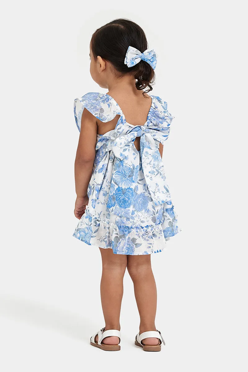 Sofia The Label Mia Dress Sky Blue Floral