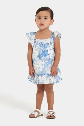 Sofia The Label Mia Dress Sky Blue Floral