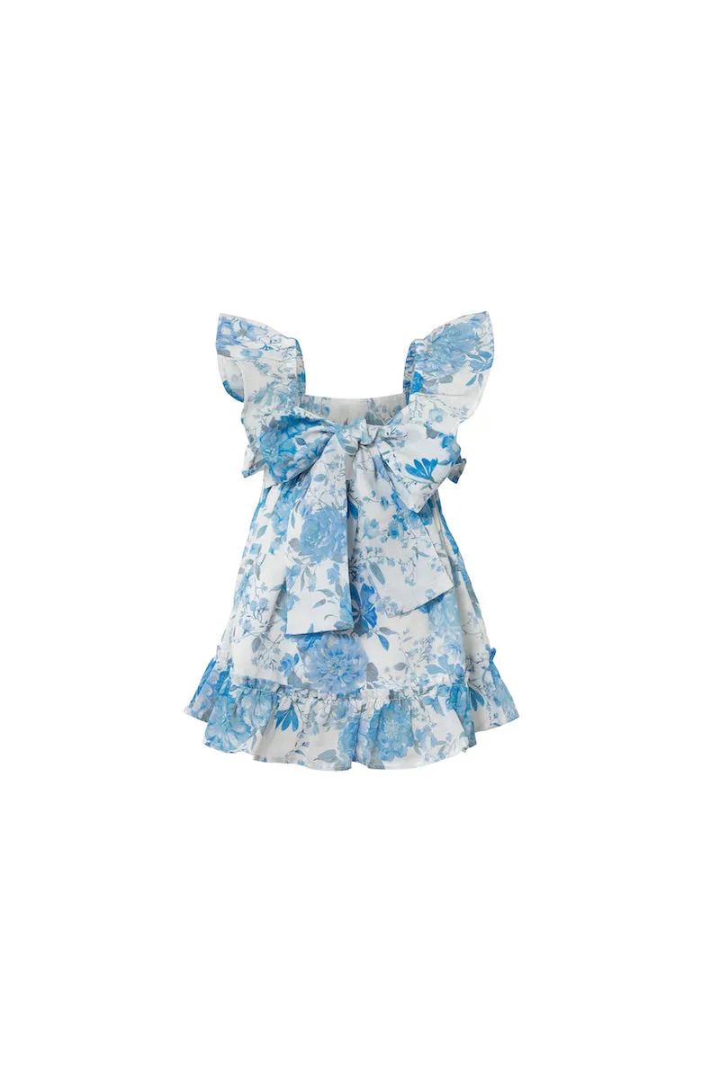 Sofia The Label Mia Dress Sky Blue Floral