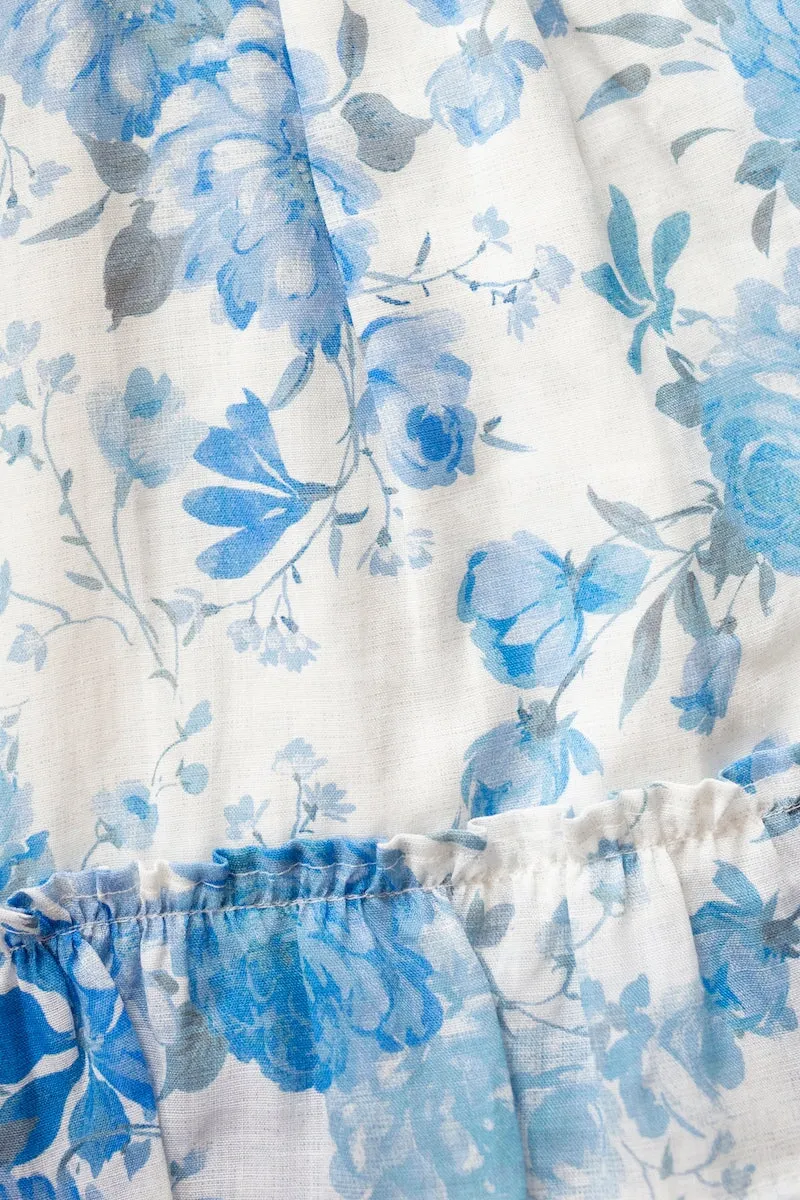 Sofia The Label Mia Dress Sky Blue Floral
