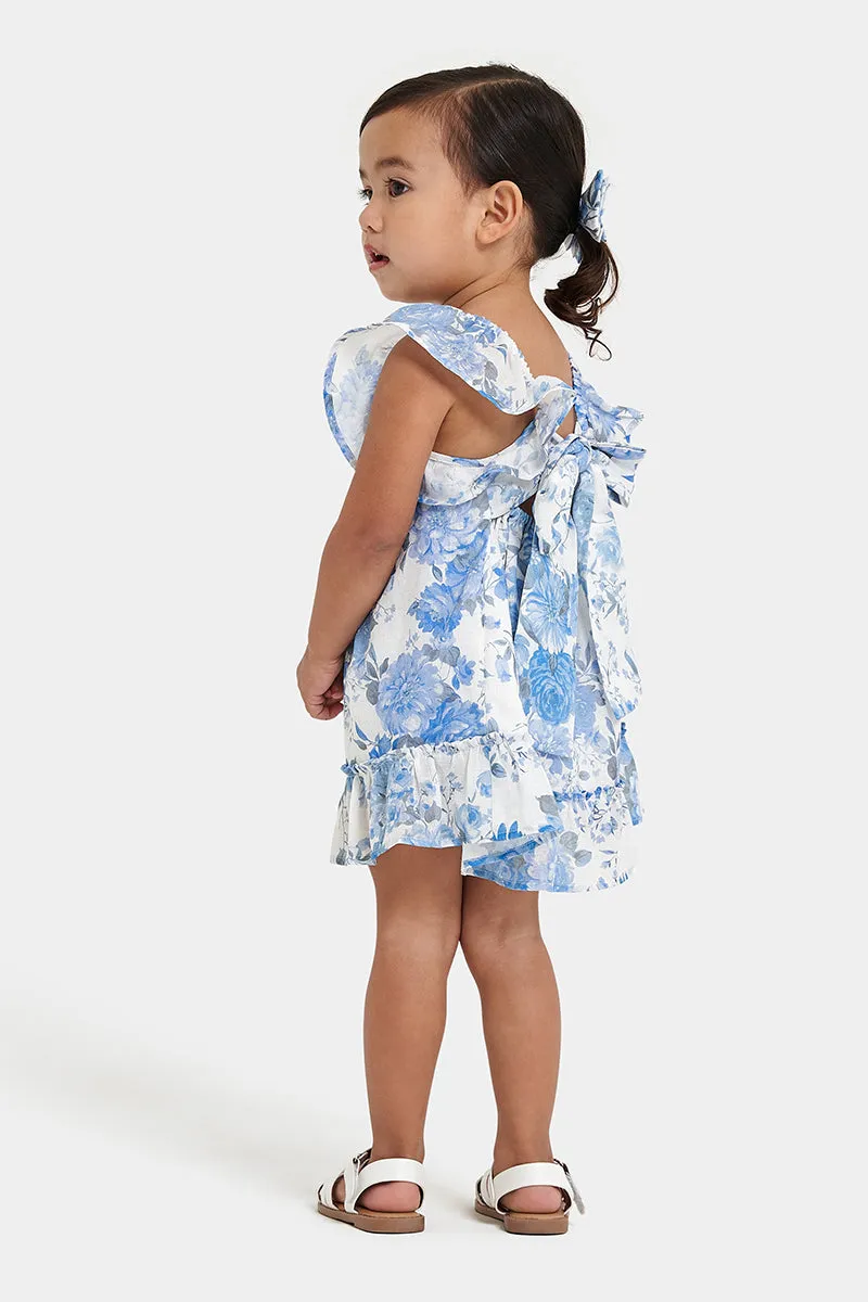 Sofia The Label Mia Dress Sky Blue Floral