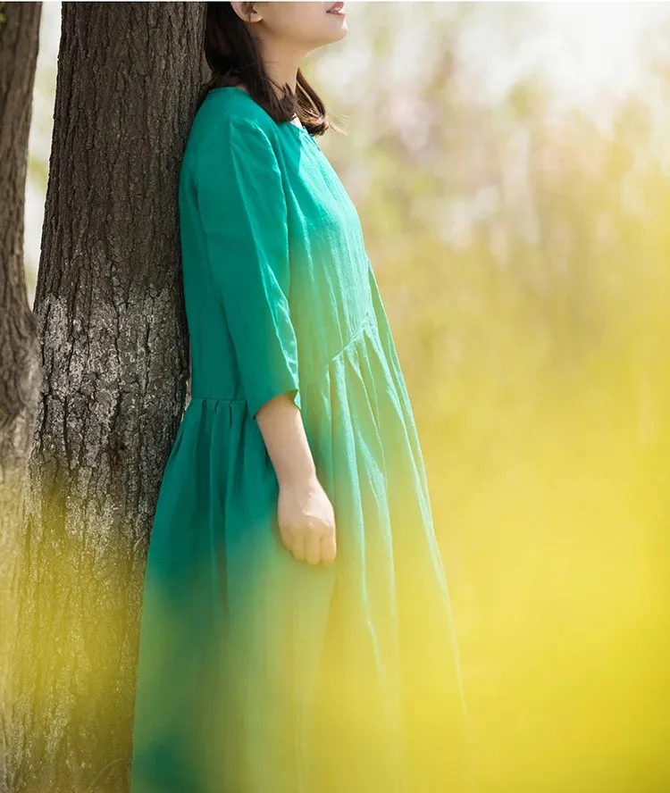 Spring Women linen Dresses CH90412