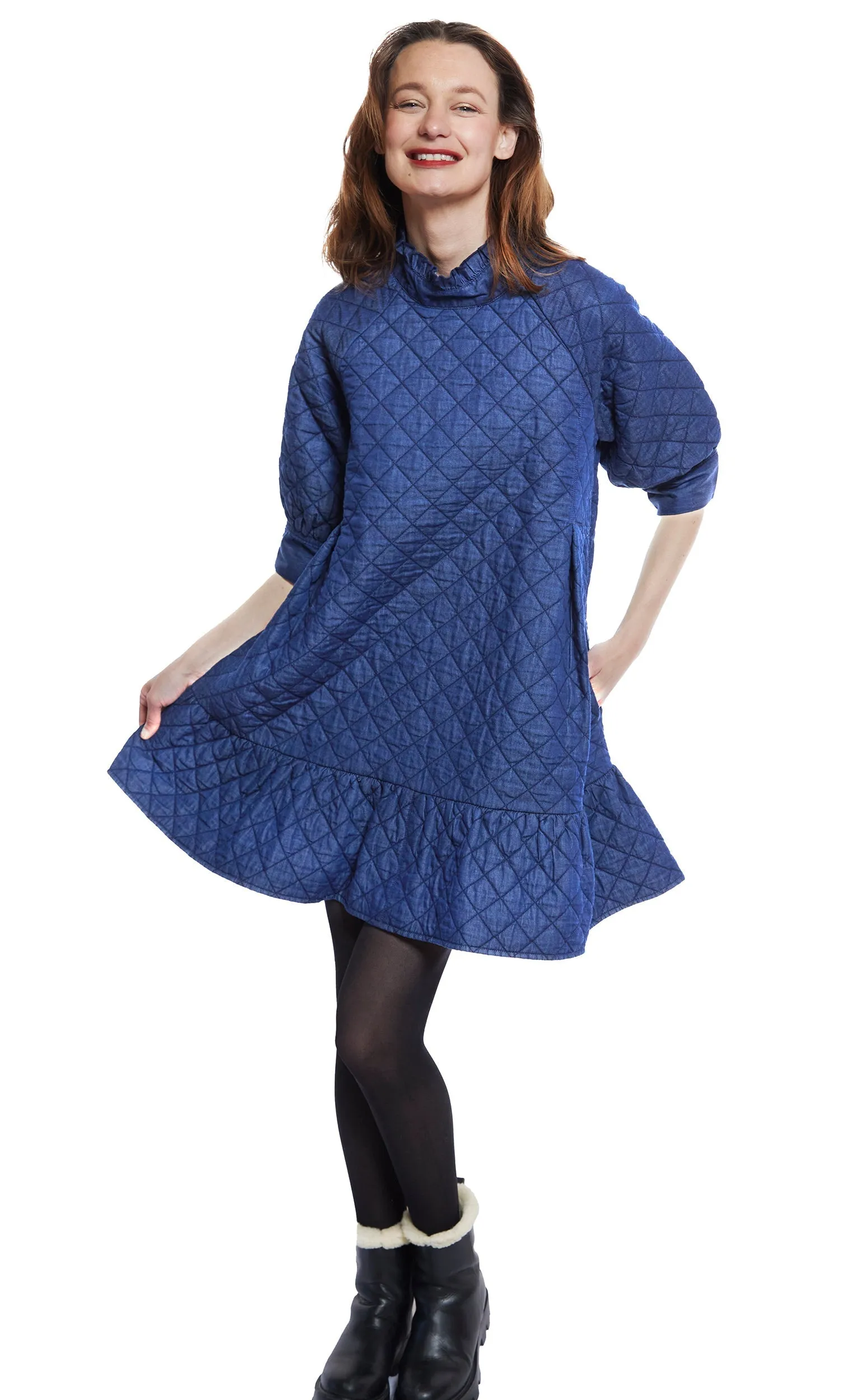 St. Tropez Softly Quilted Denim Dress