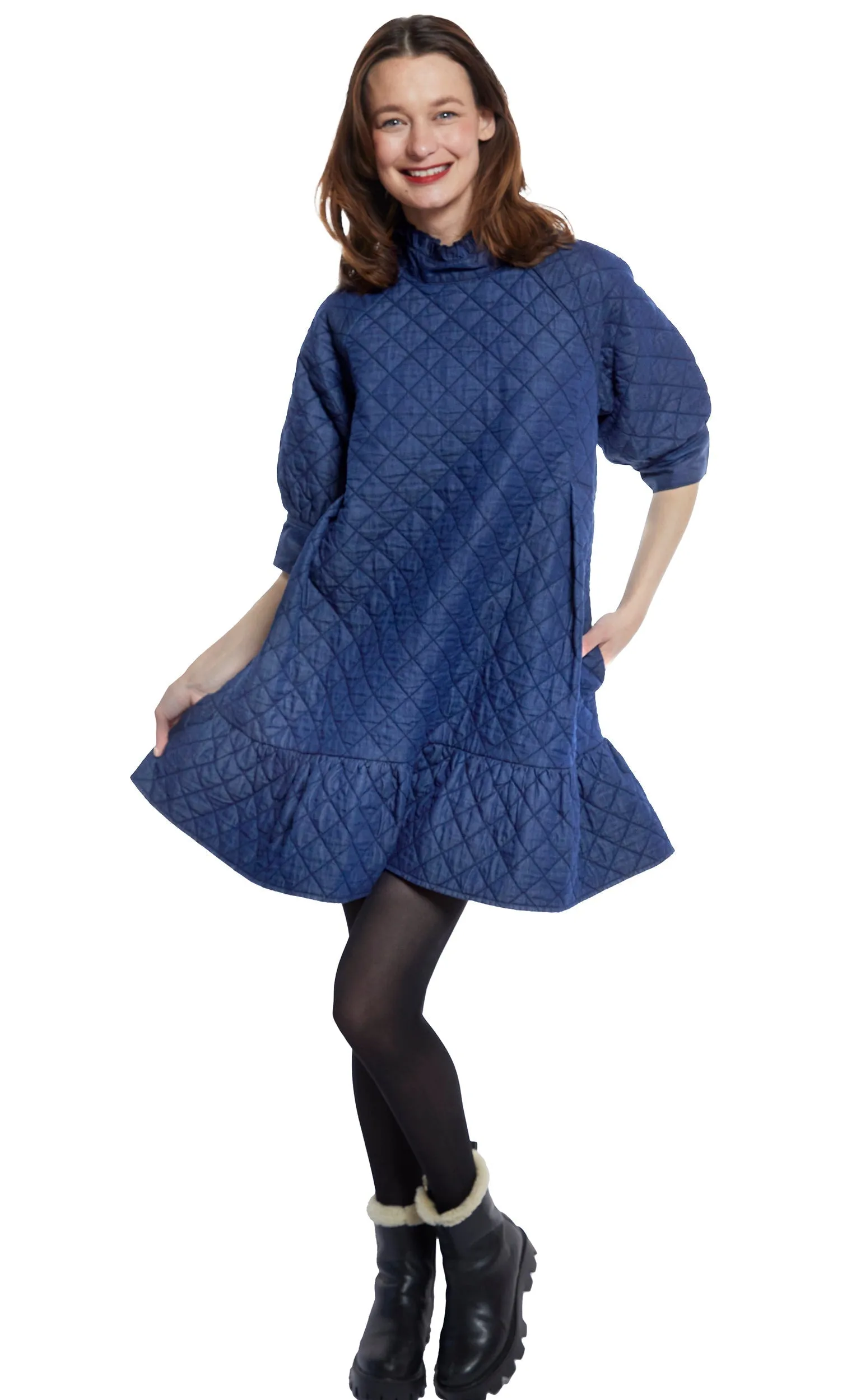 St. Tropez Softly Quilted Denim Dress