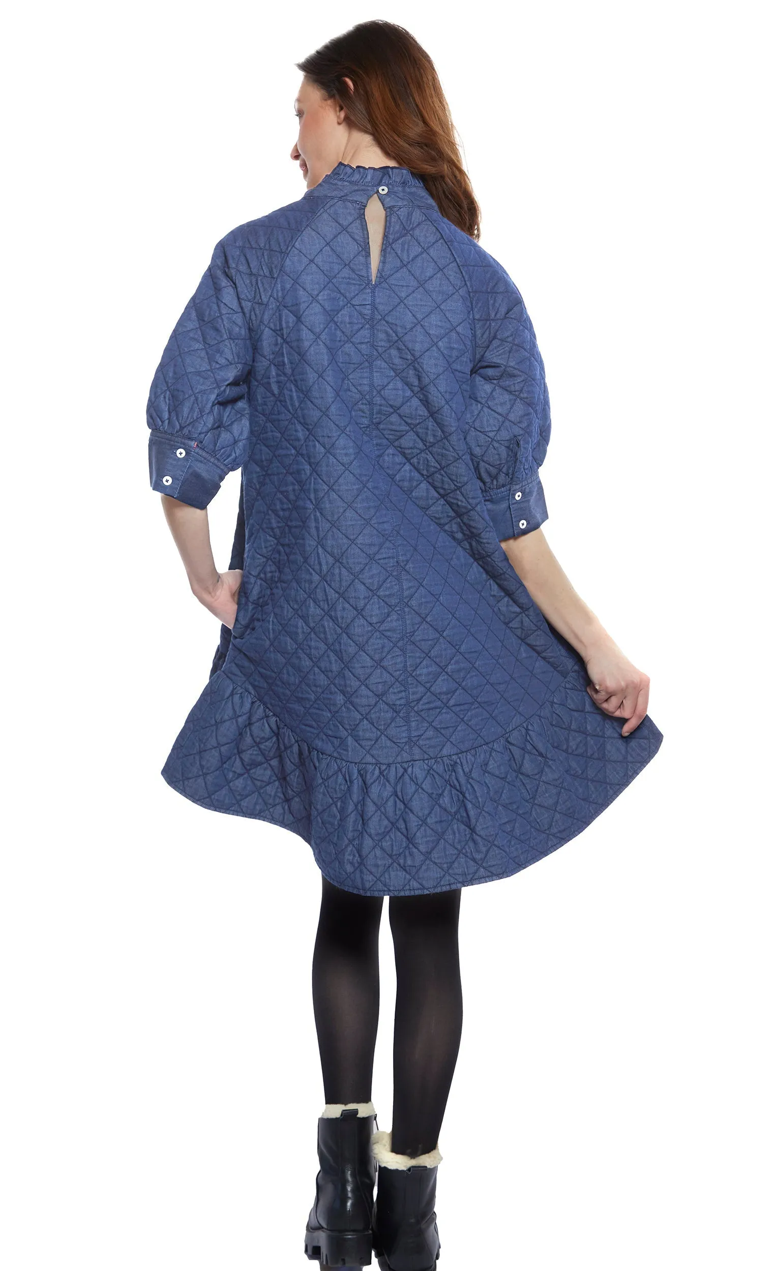 St. Tropez Softly Quilted Denim Dress