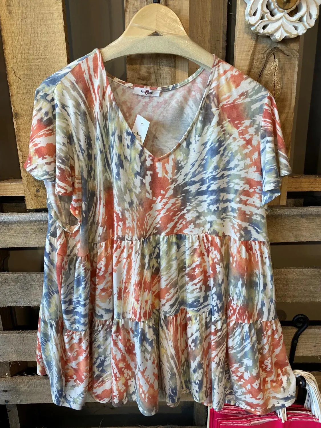Sunburst Babydoll Top- Curvy