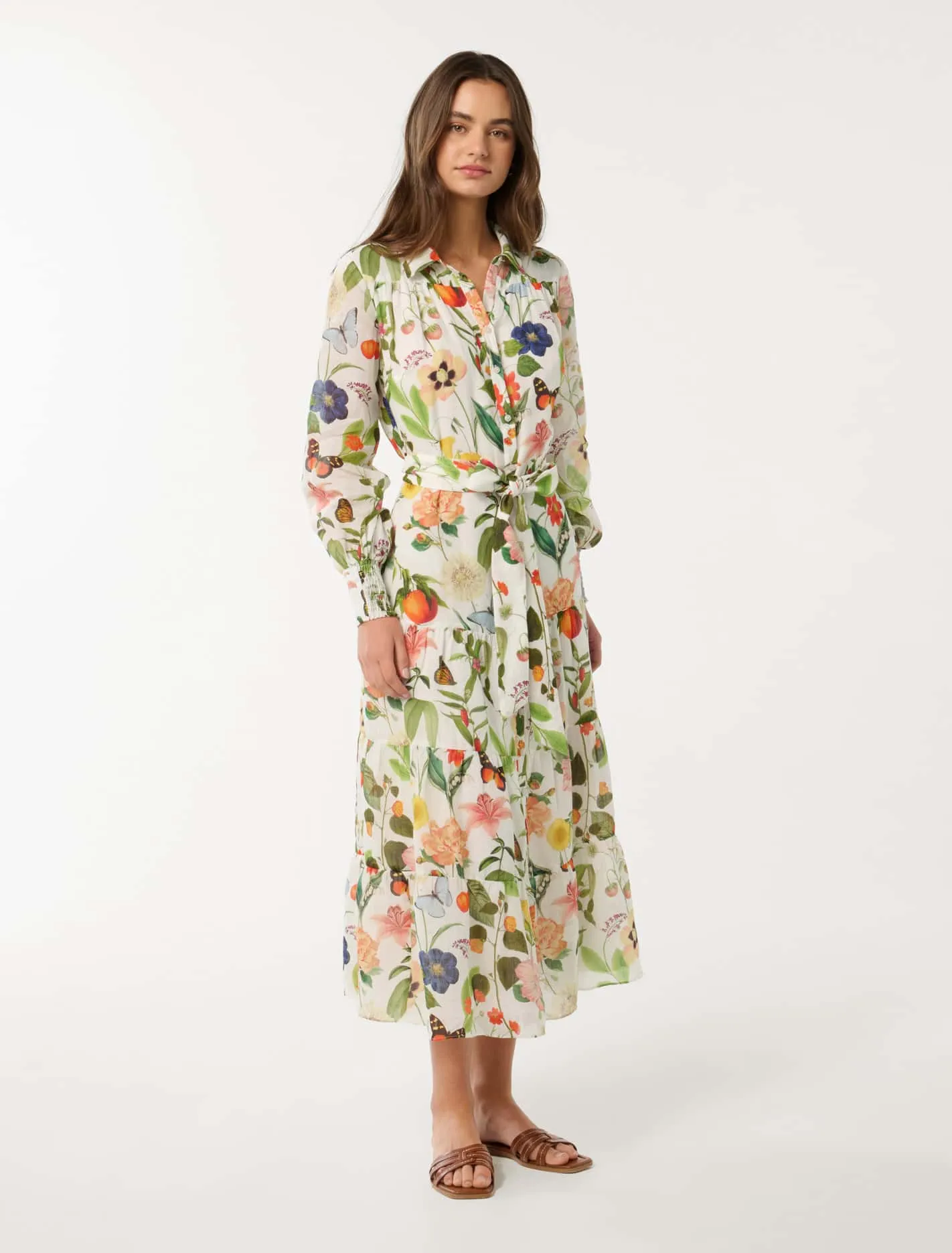 Sylvie Tiered Shirt Midi Dress