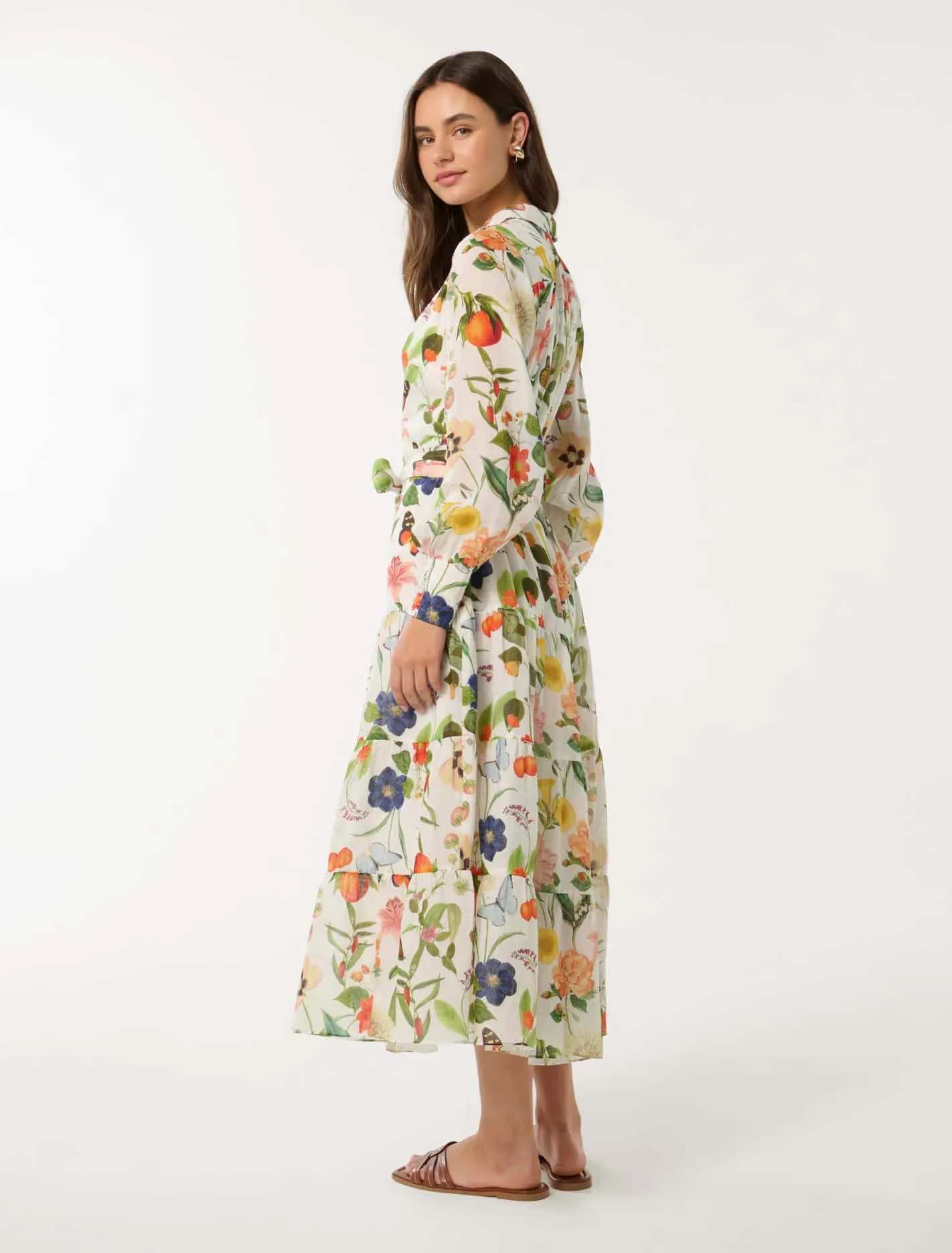 Sylvie Tiered Shirt Midi Dress